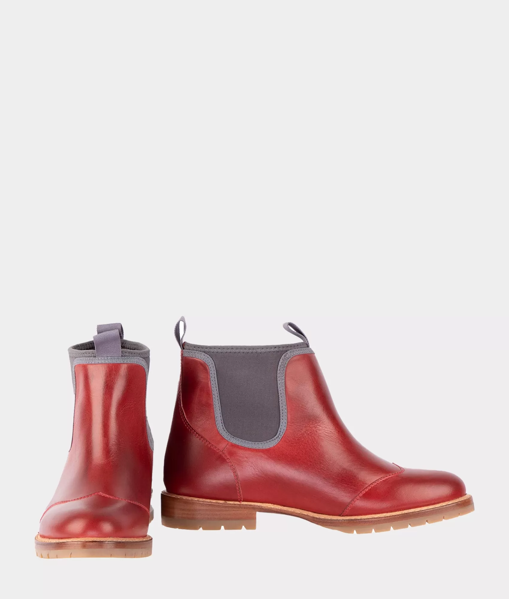 Lucchese Barn Boots | All-Weather Town Chelsea Crimson