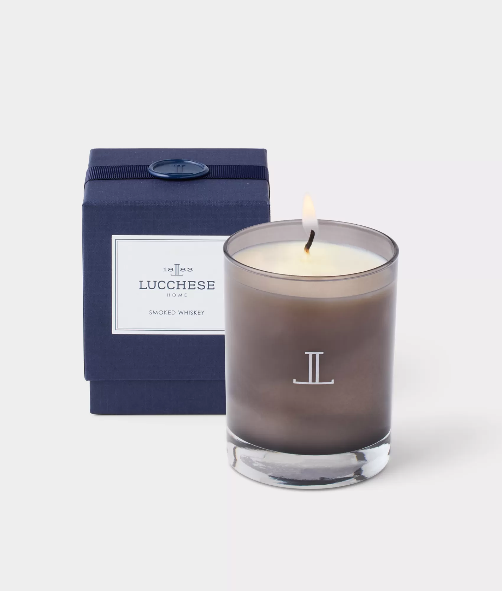 Lucchese Candles | Candles | Amber Smoked Whiskey Scented Candle Grey