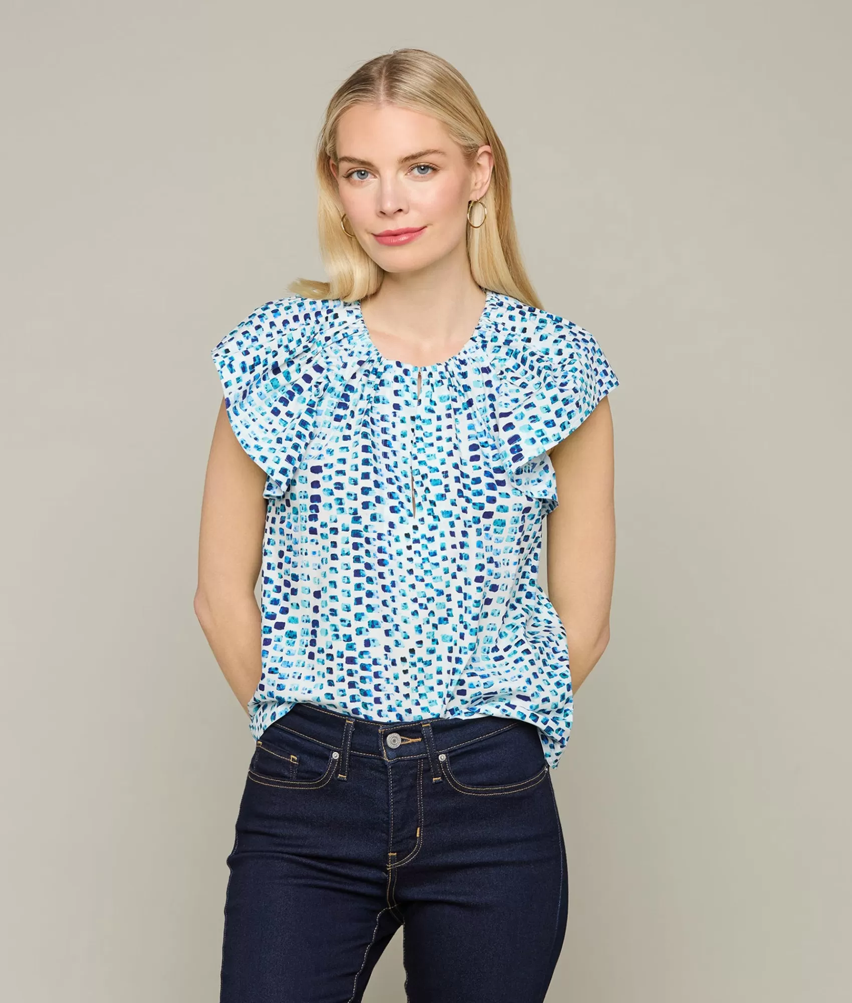 Lucchese Tops | Austin Top MultiBlue