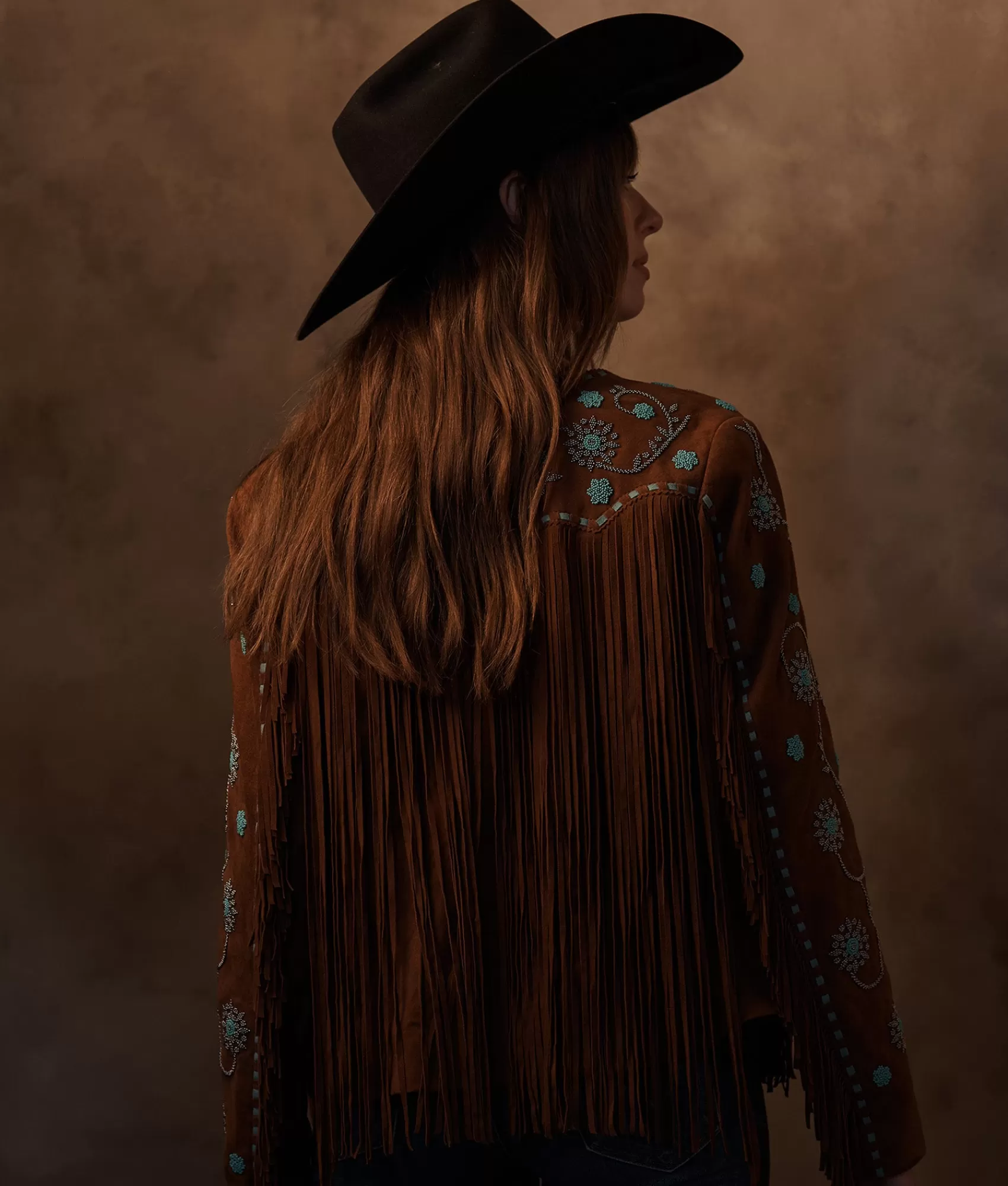 Lucchese Outerwear | Beaded Fringe Jacket Brown
