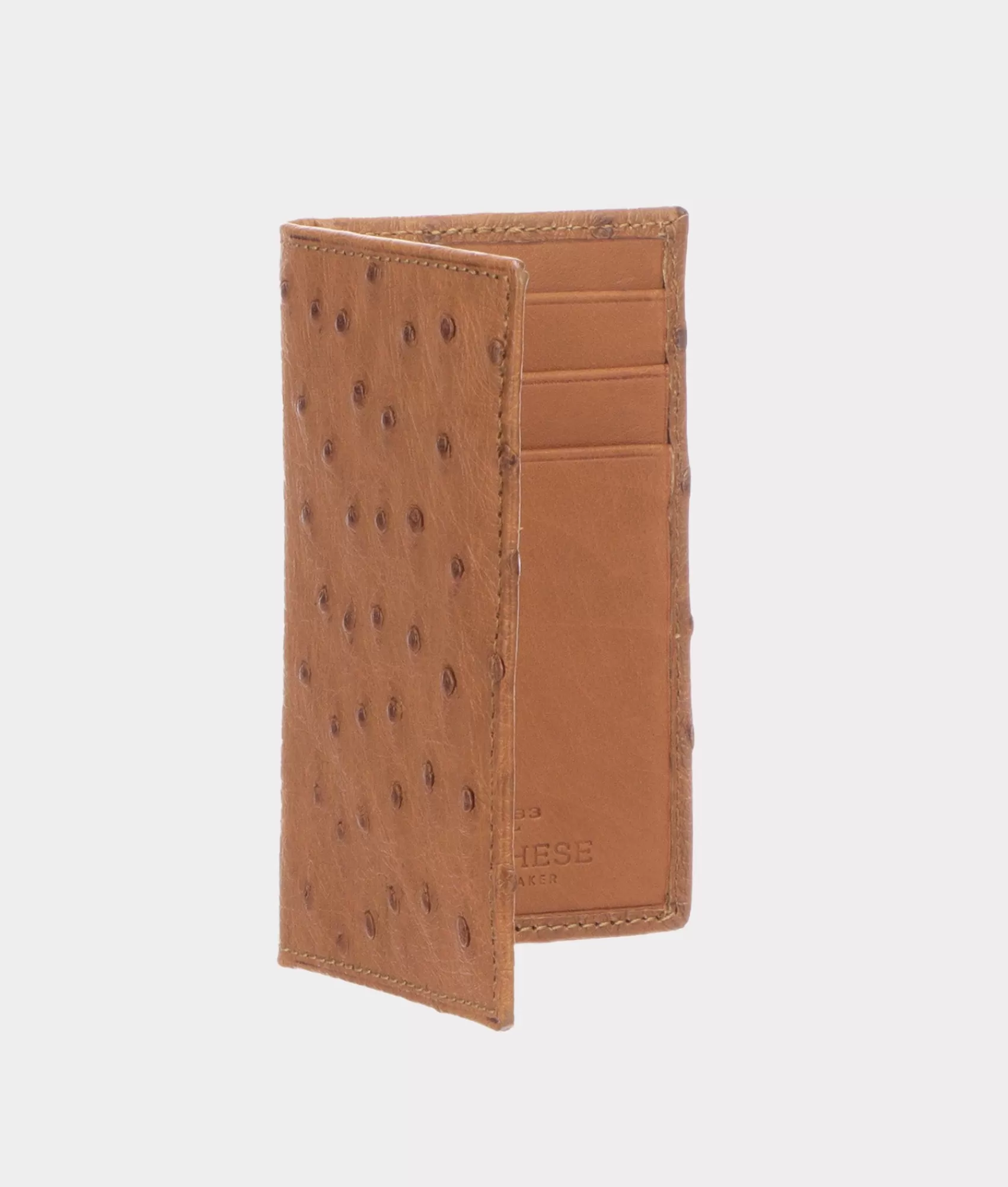 Lucchese Small Leather Goods | Small Leather Goods | Bifold Wallet – Ostrich Cognac