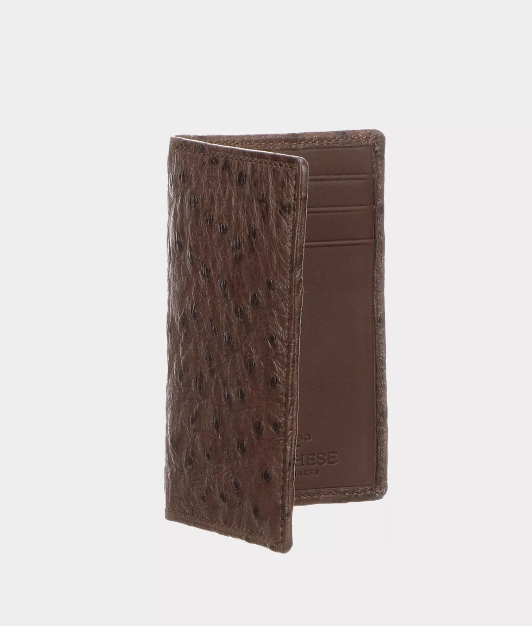 Lucchese Small Leather Goods | Small Leather Goods | Bifold Wallet – Ostrich Sienna