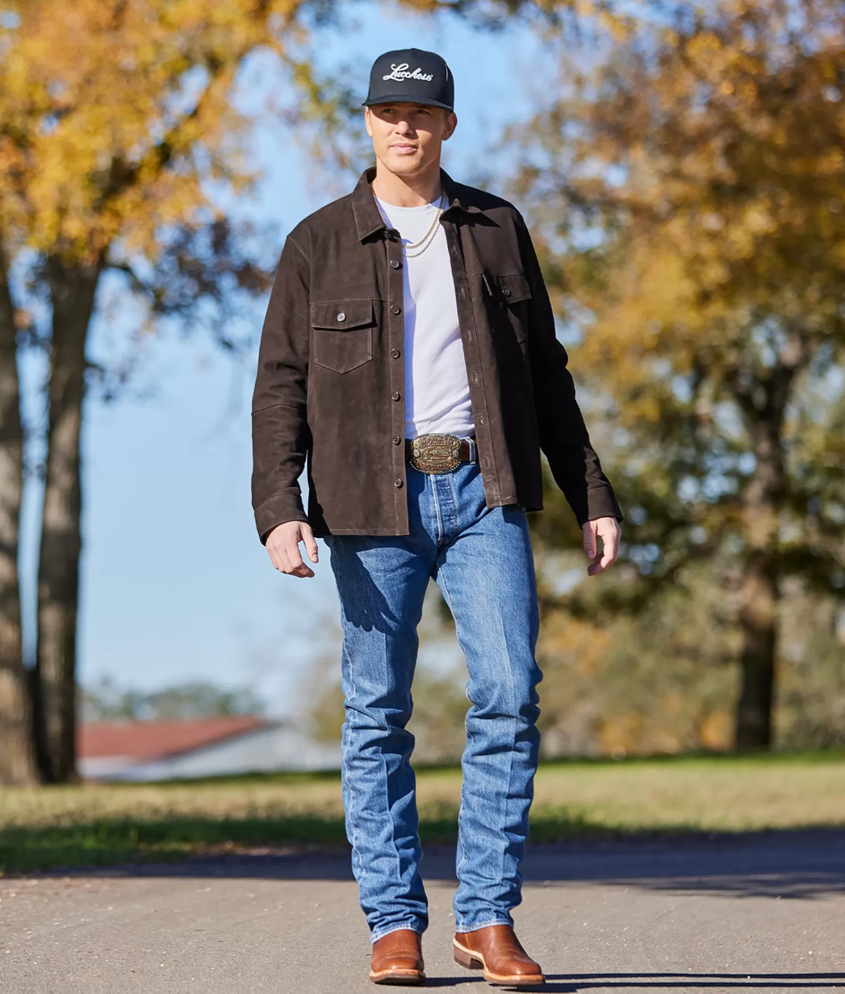 Lucchese Belts & Belt Accessories | Bison Memento Belt Mocha