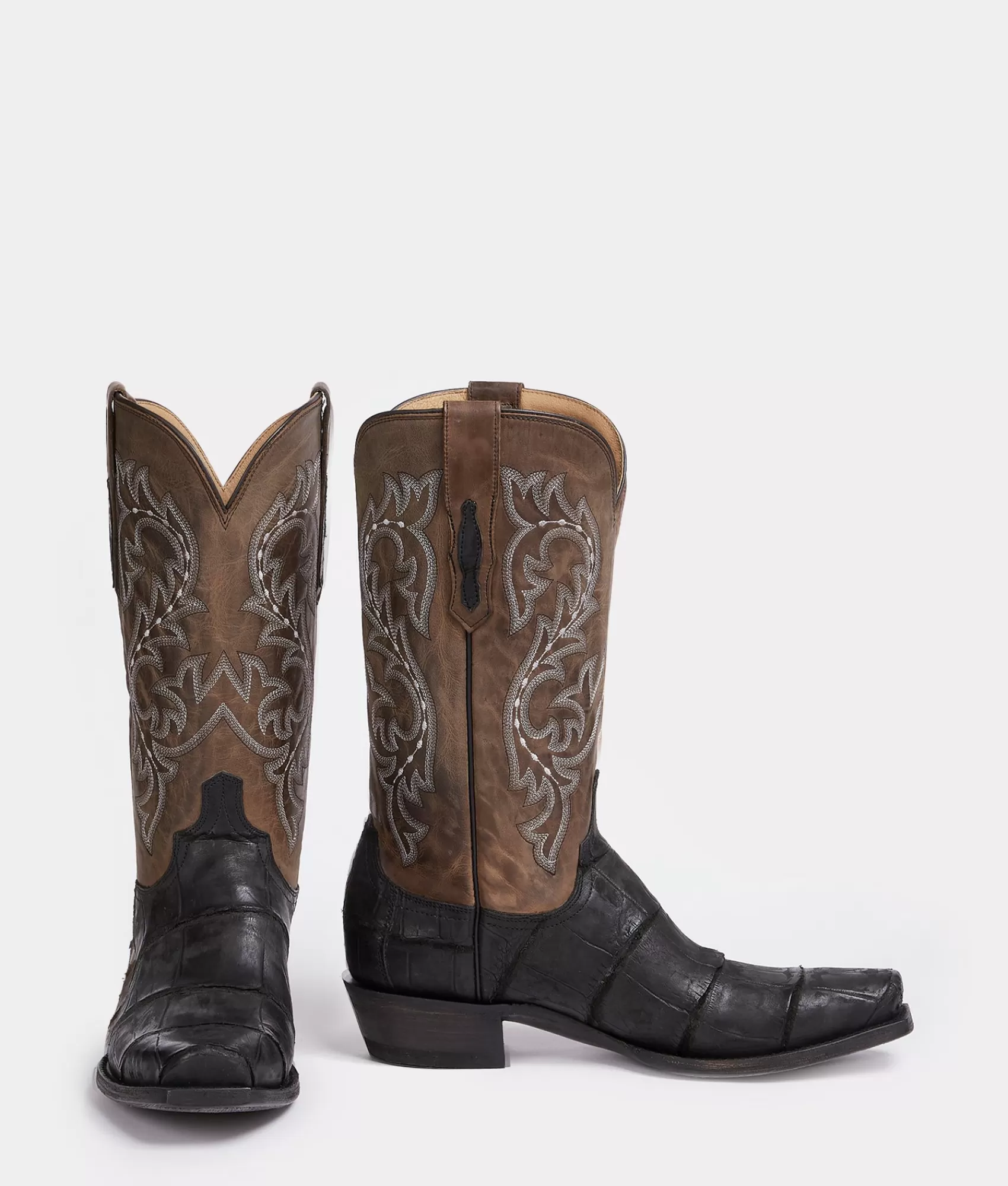 Lucchese Cowboy | Burke Black+Charcoal