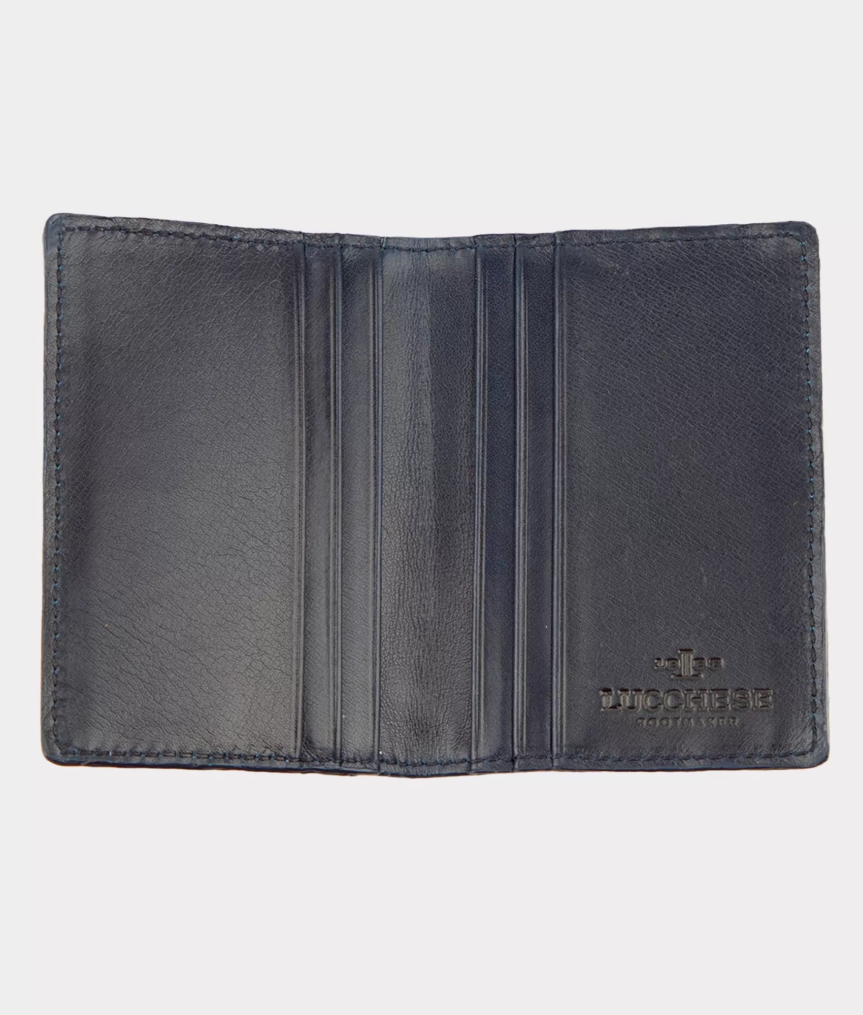 Lucchese Small Leather Goods | Small Leather Goods | Caiman Bifold Card Case NavyBlue