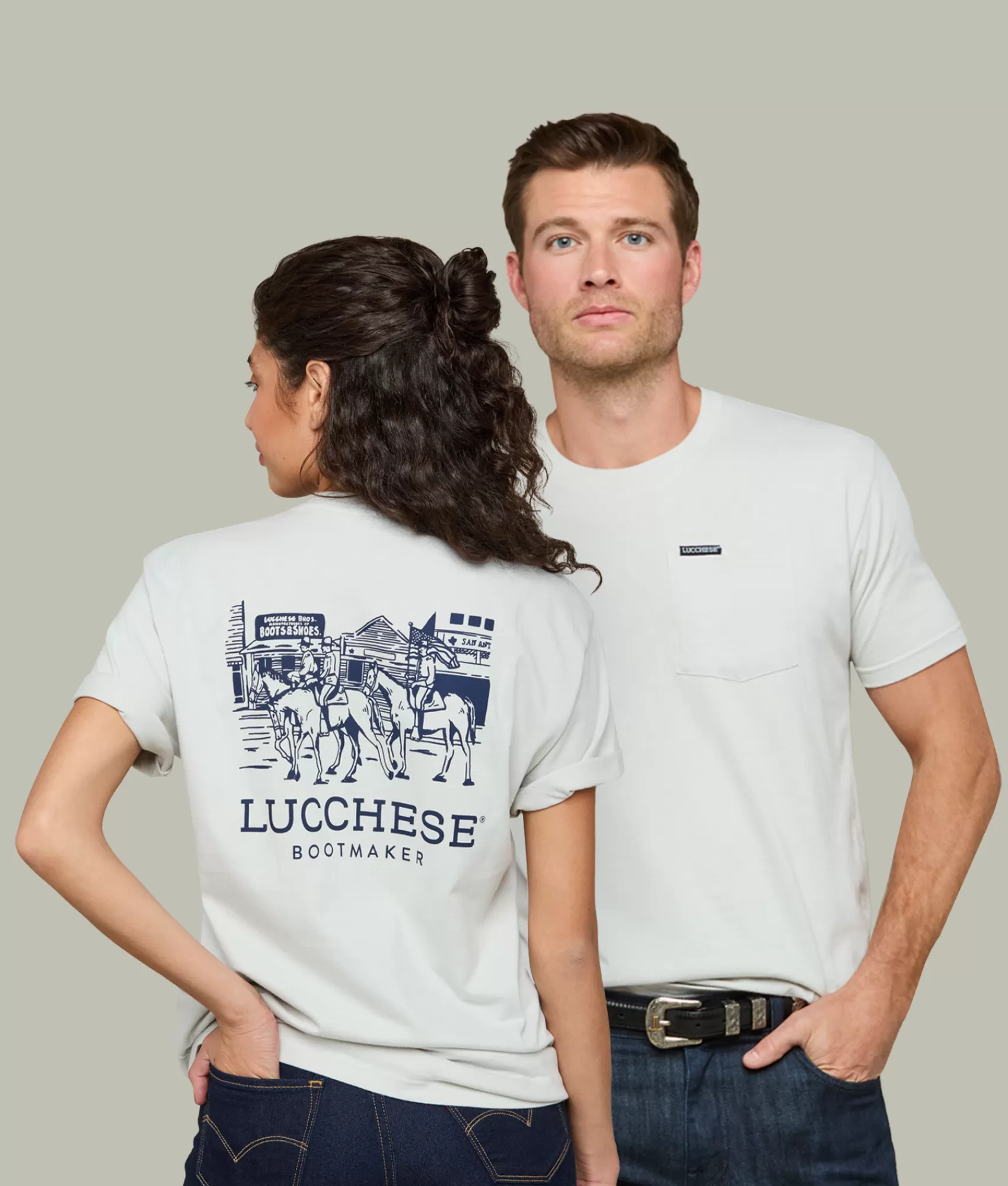 Lucchese Tops | Tops | Cavalry Pocket Tee Silver