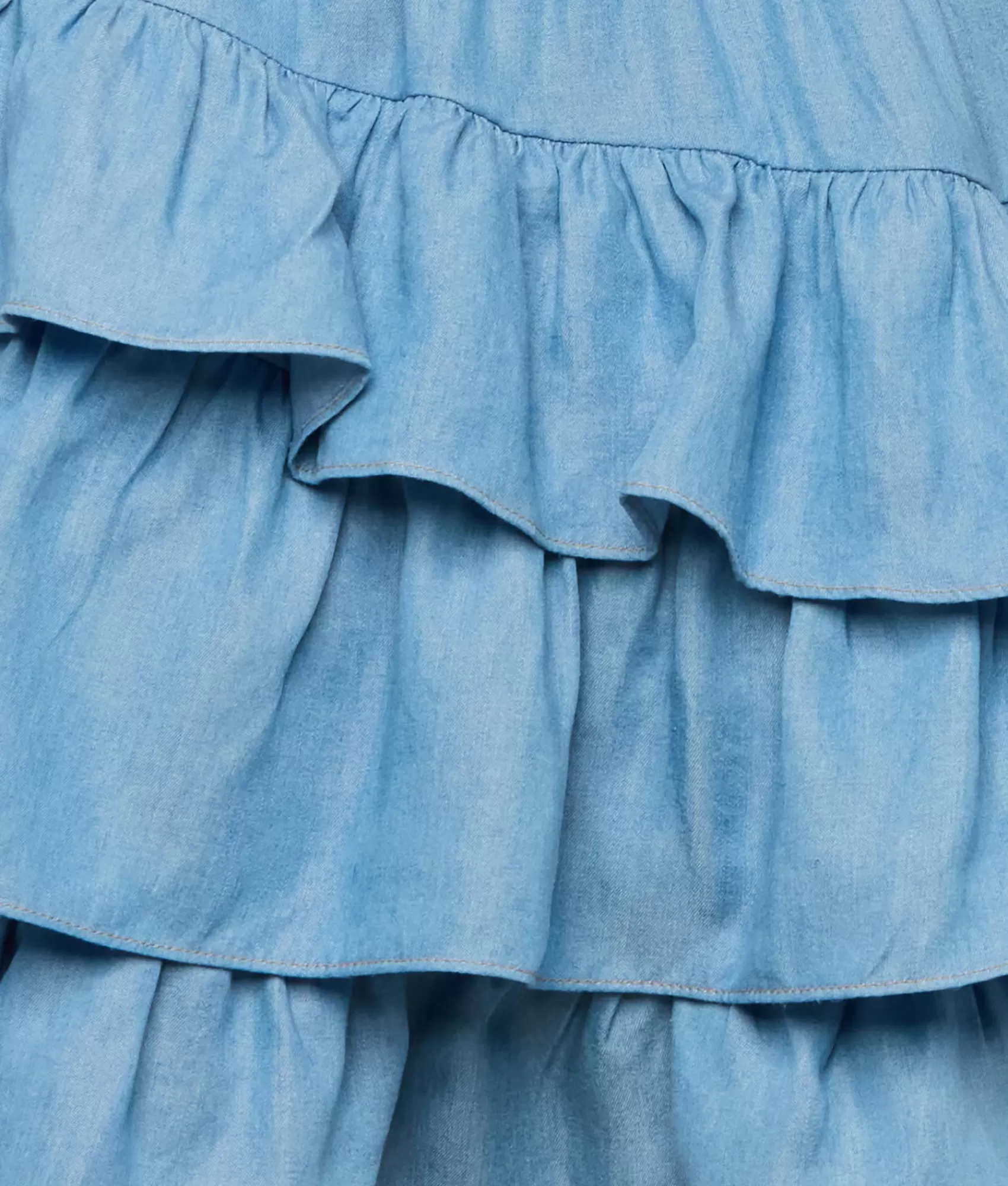 Lucchese Bottoms | Cora Diagonal Ruffle Skirt Blue