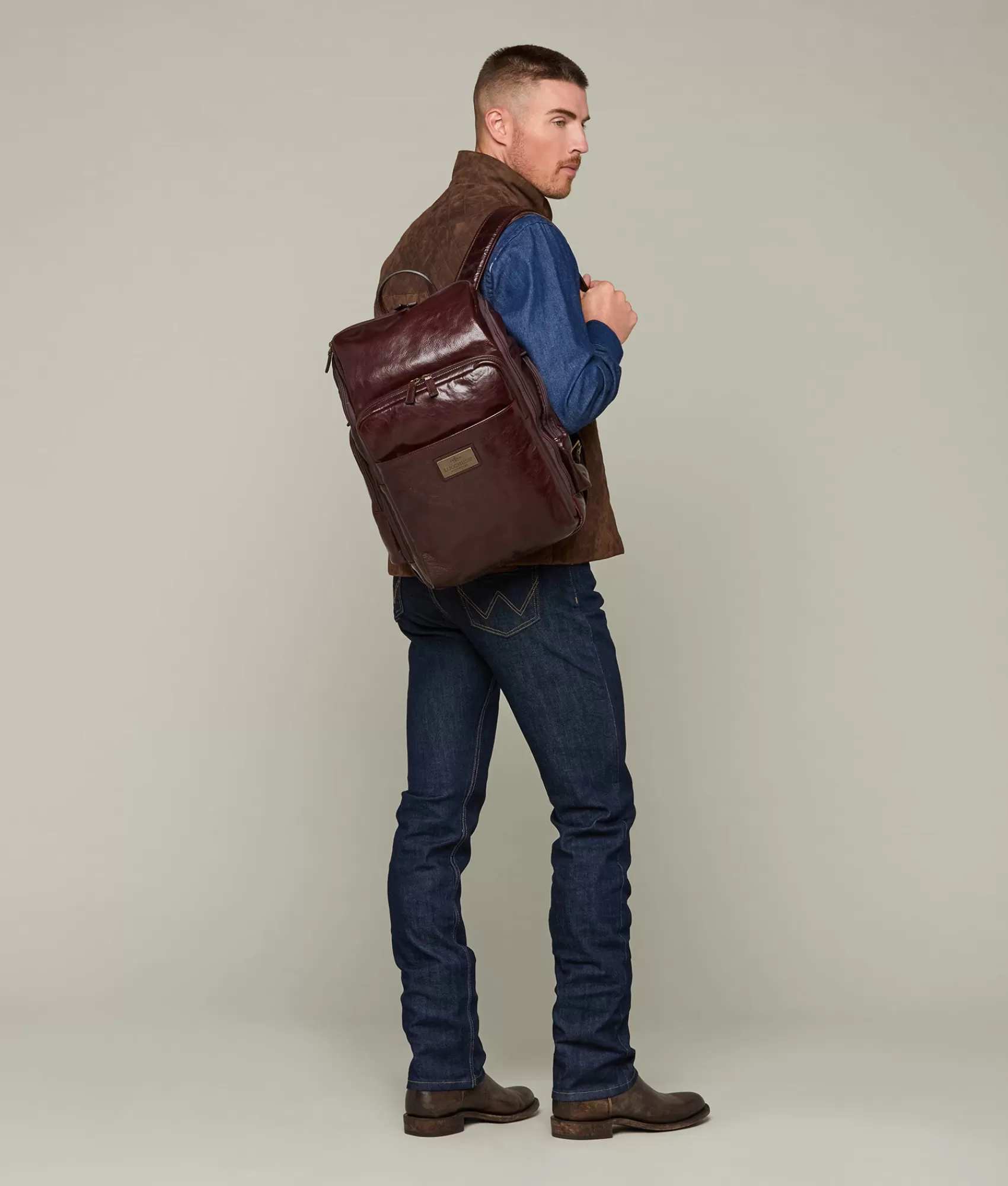 Lucchese Travel | Cosimo Backpack Chocolate