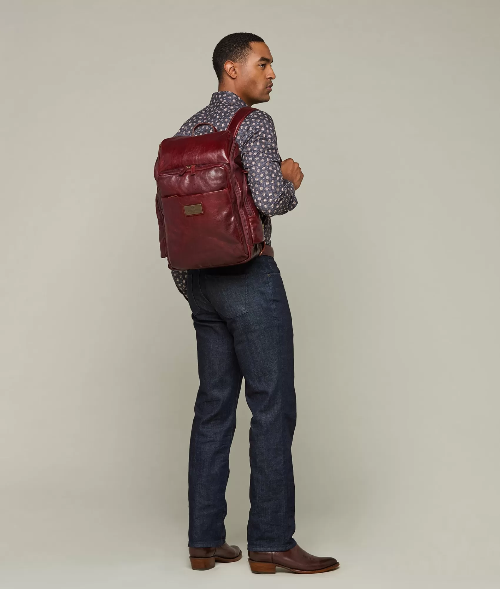 Lucchese Travel | Cosimo Backpack Burgundy
