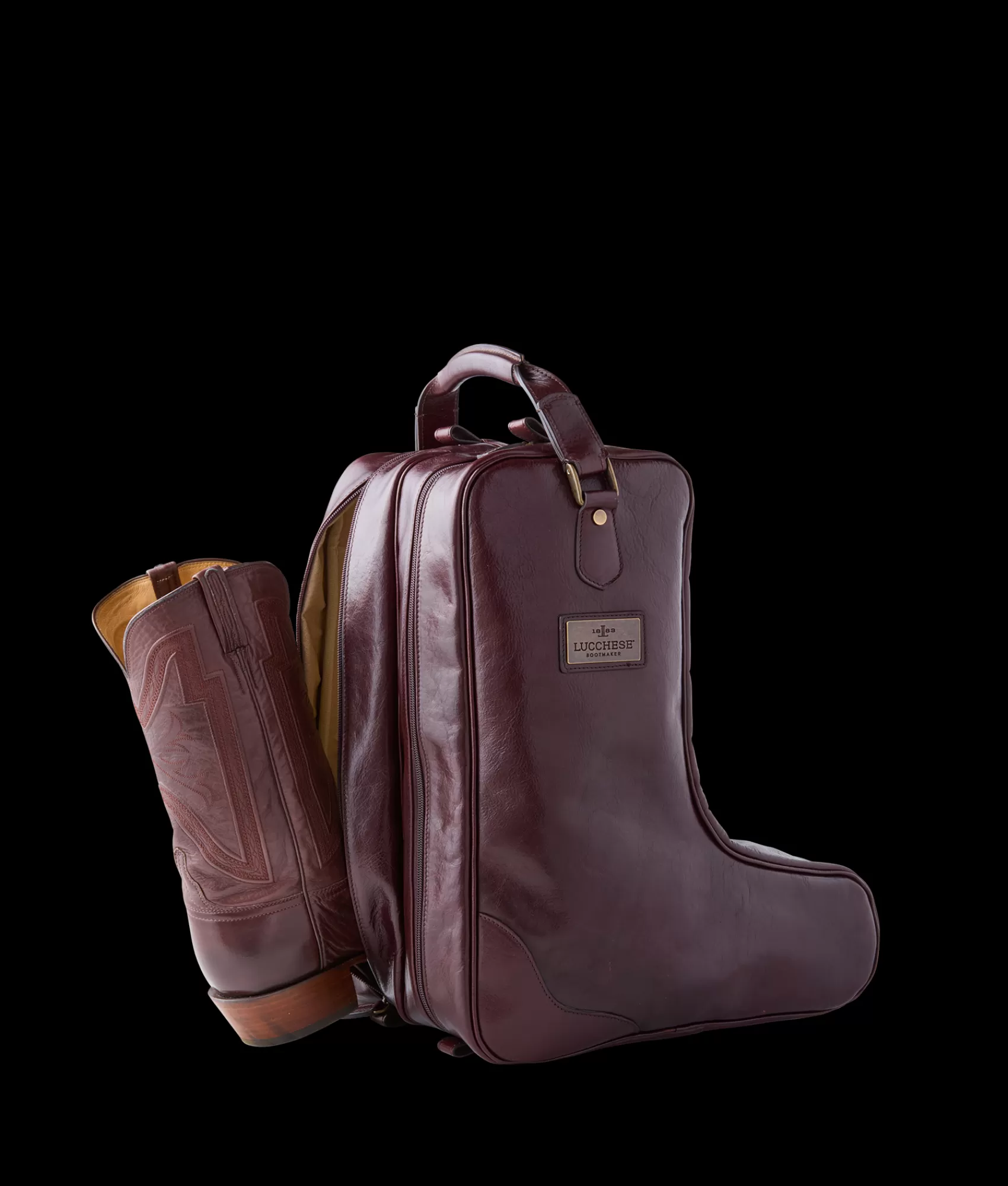 Lucchese Travel | Cosimo Boot Bag Chocolate