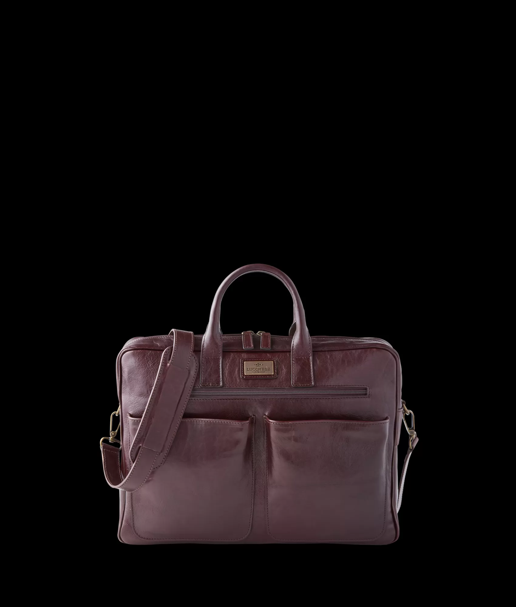 Lucchese Travel | Cosimo Briefcase Chocolate