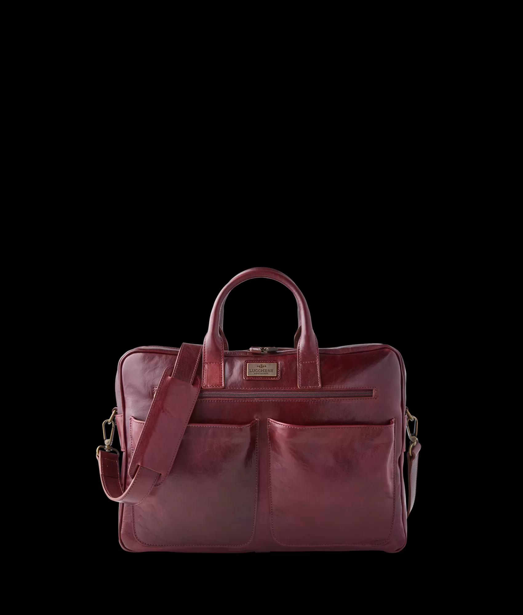 Lucchese Travel | Cosimo Briefcase Burgundy