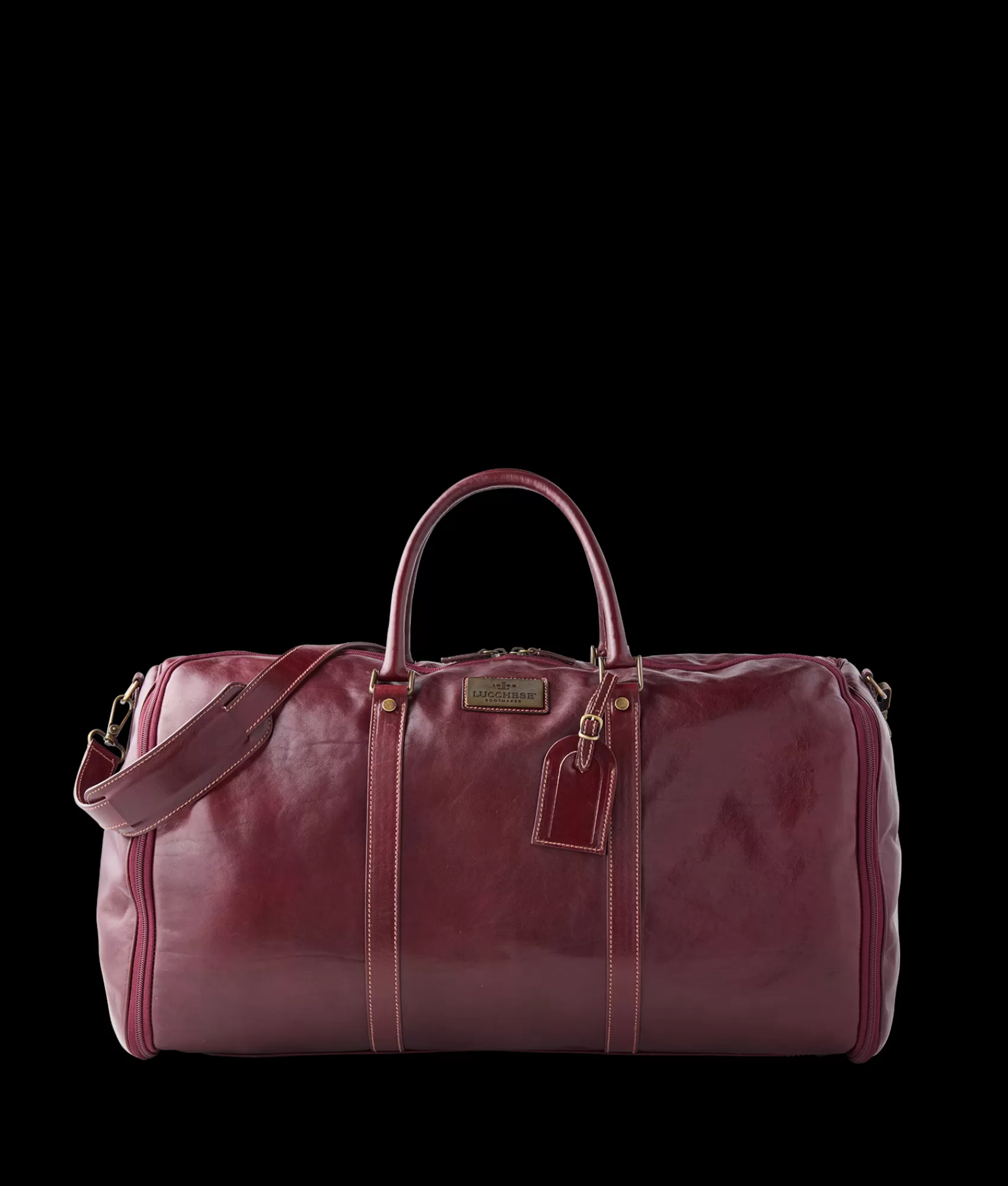 Lucchese Travel | Cosimo Garment Duffle Burgundy