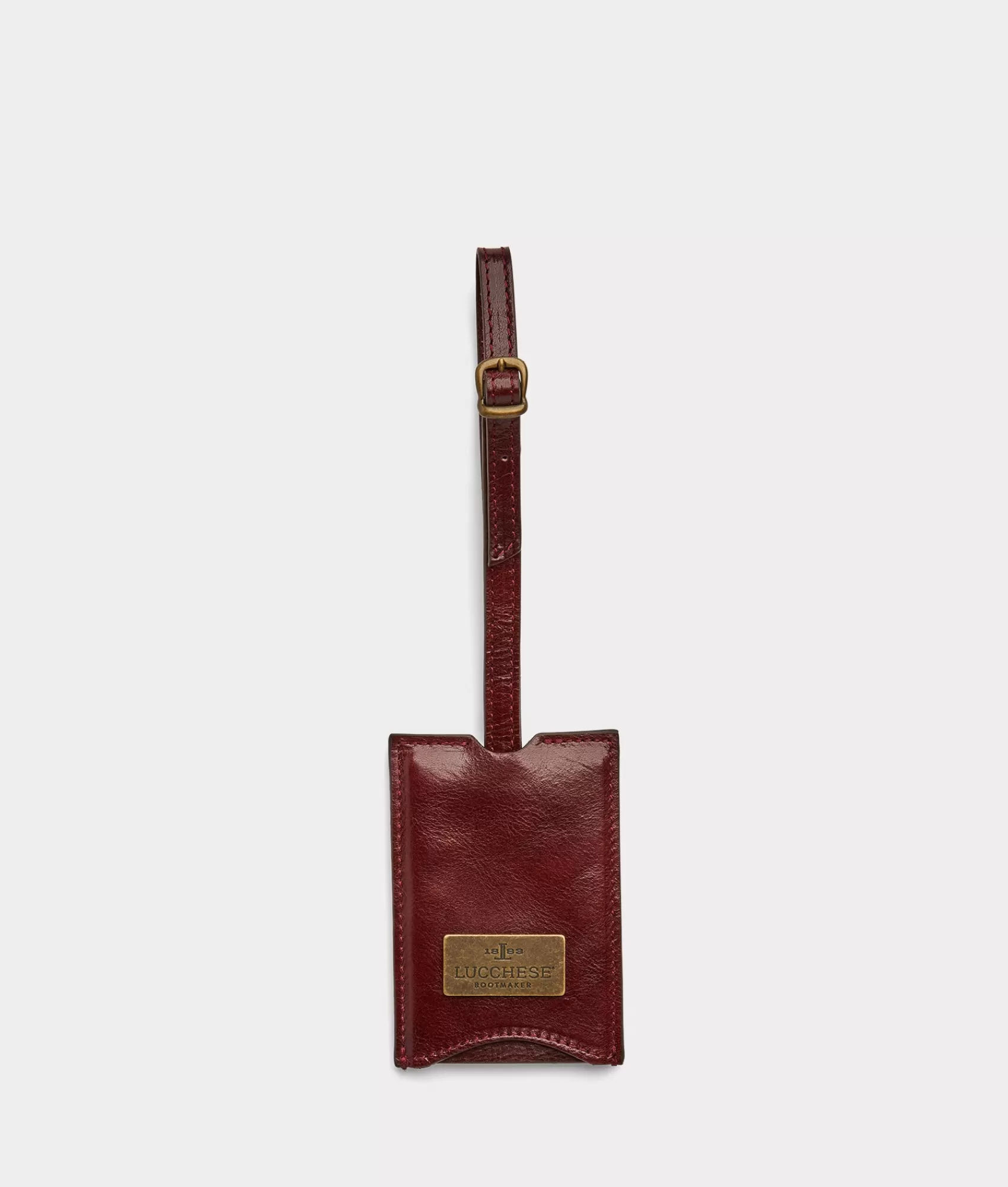 Lucchese Small Leather Goods | Cosimo Luggage Tag Burgundy