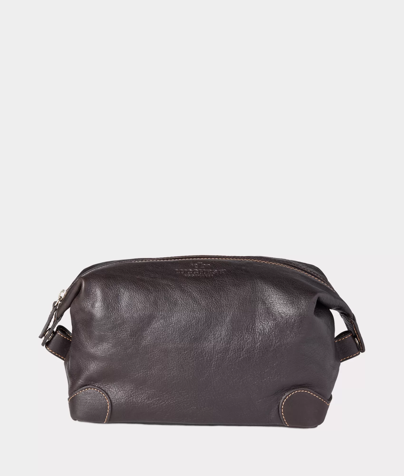 Lucchese Small Leather Goods | Cosimo Shave Kit Espresso