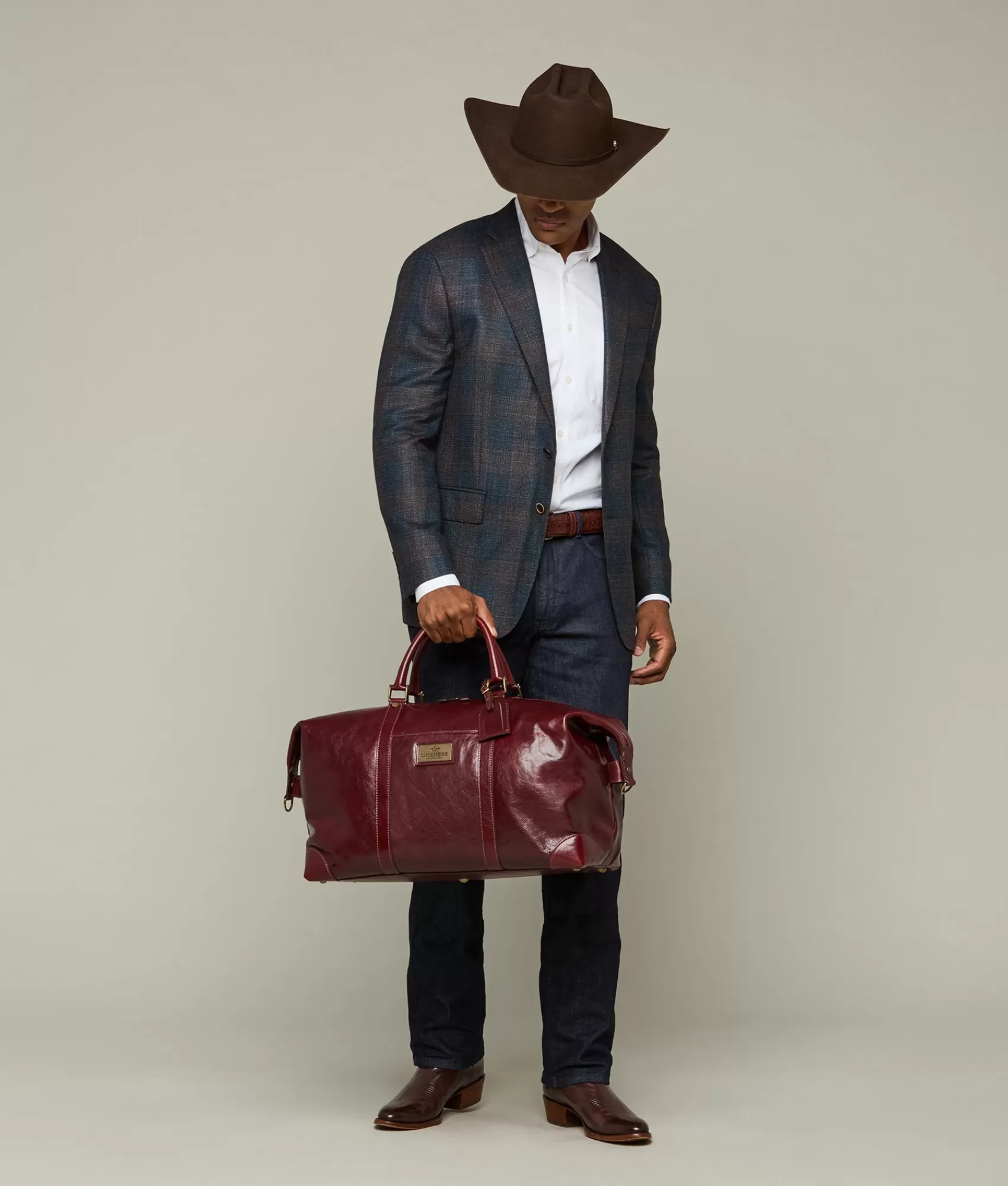 Lucchese Travel | Cosimo Weekender Burgundy