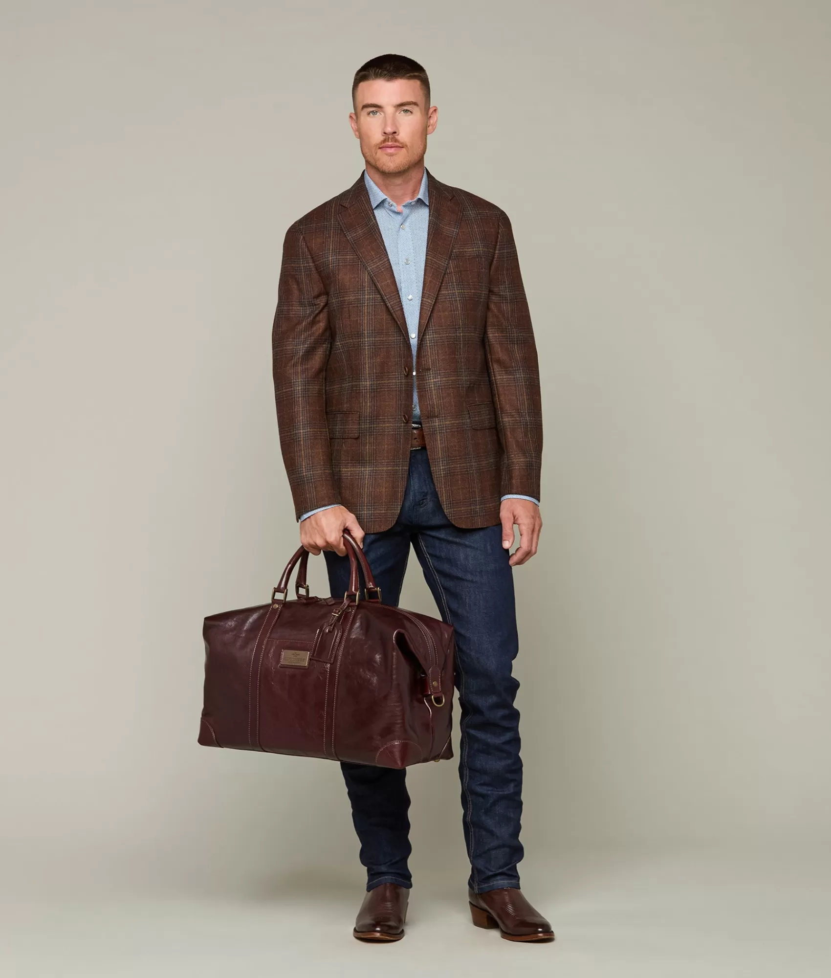 Lucchese Travel | Cosimo Weekender Chocolate