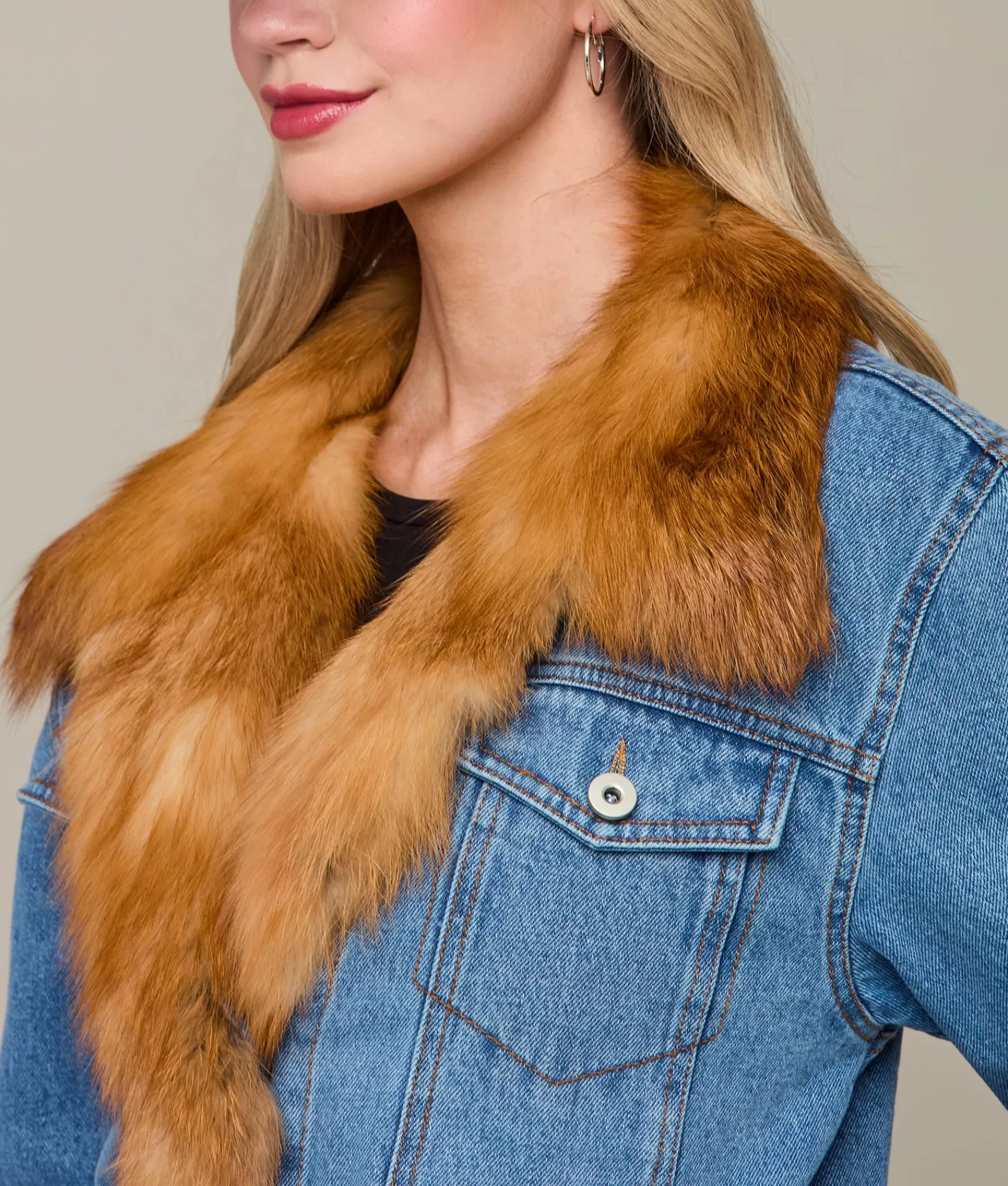 Lucchese Furs | Outerwear | And Red Fox Jacket Denim