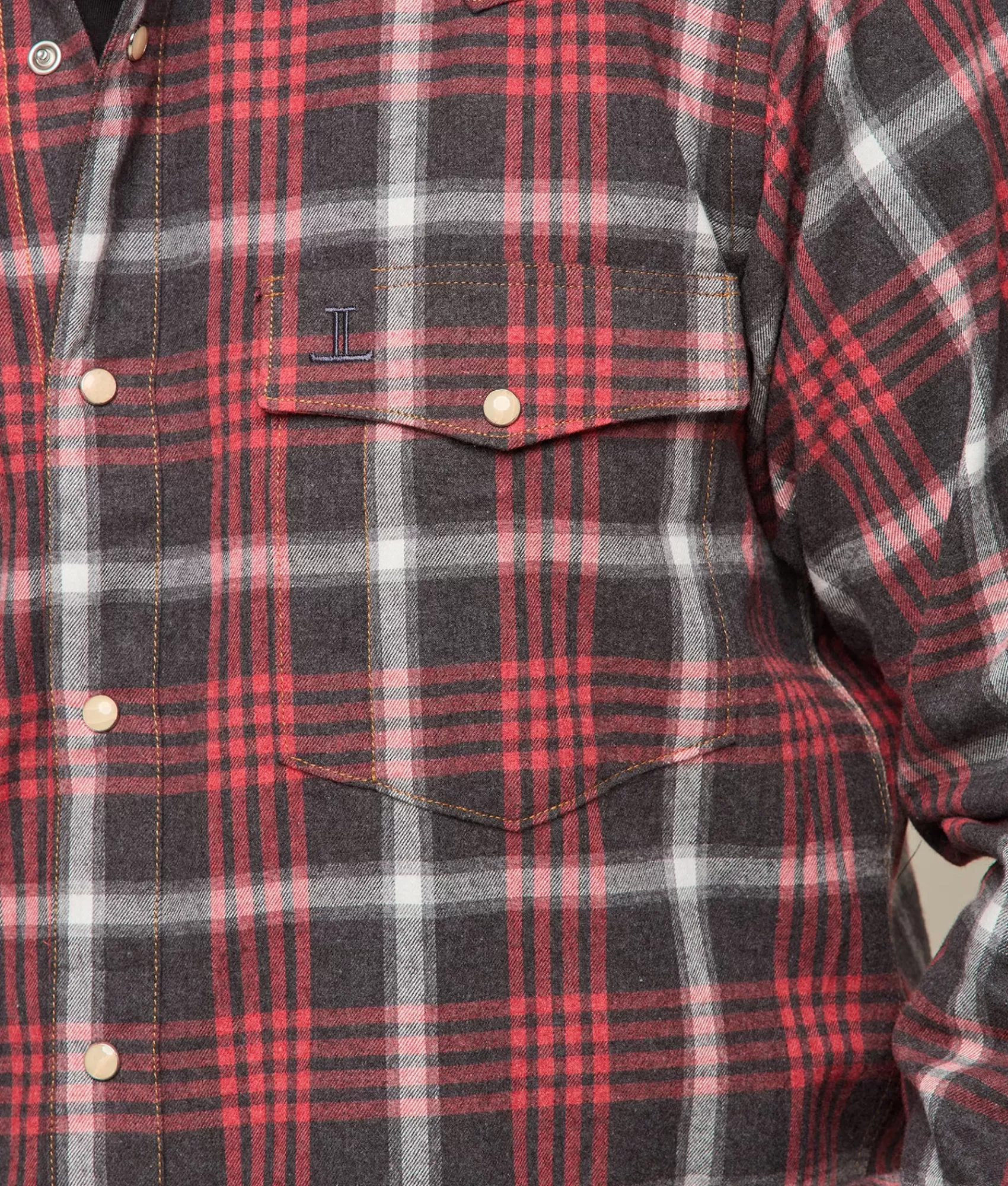 Lucchese Tops | Denver Flannel Red/Grey