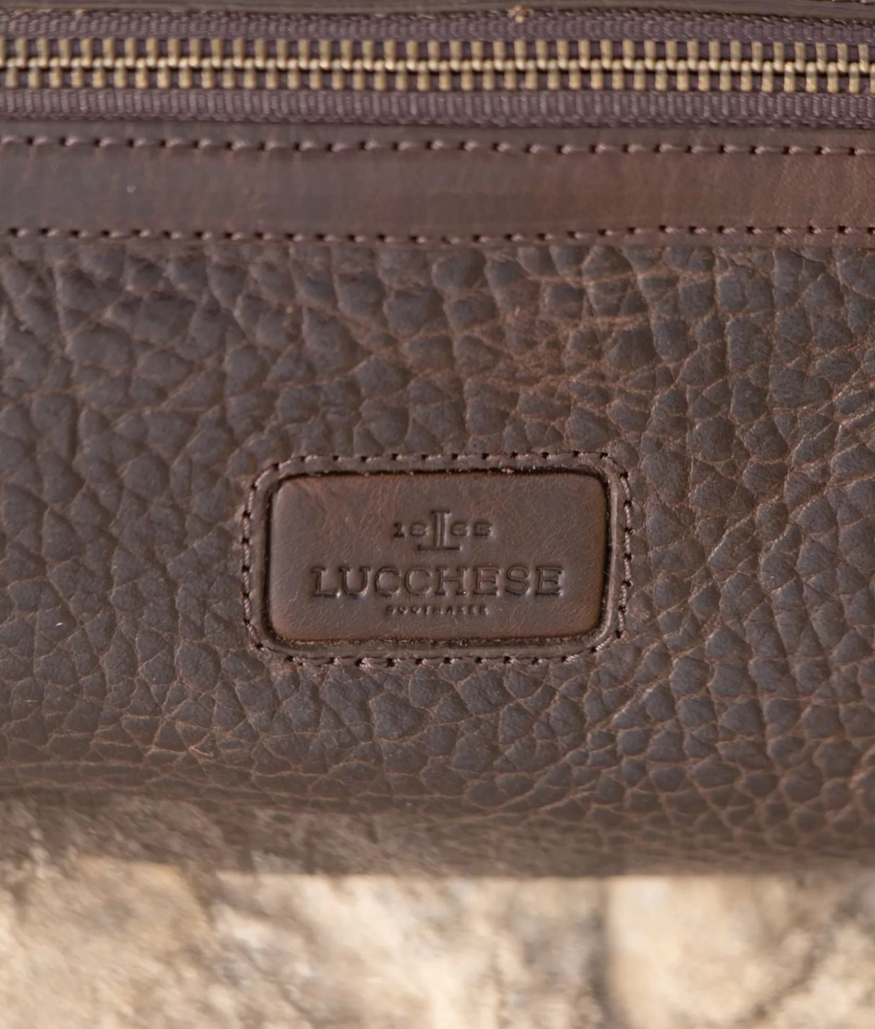Lucchese Small Leather Goods | Travel | Dopp Kit Chocolate