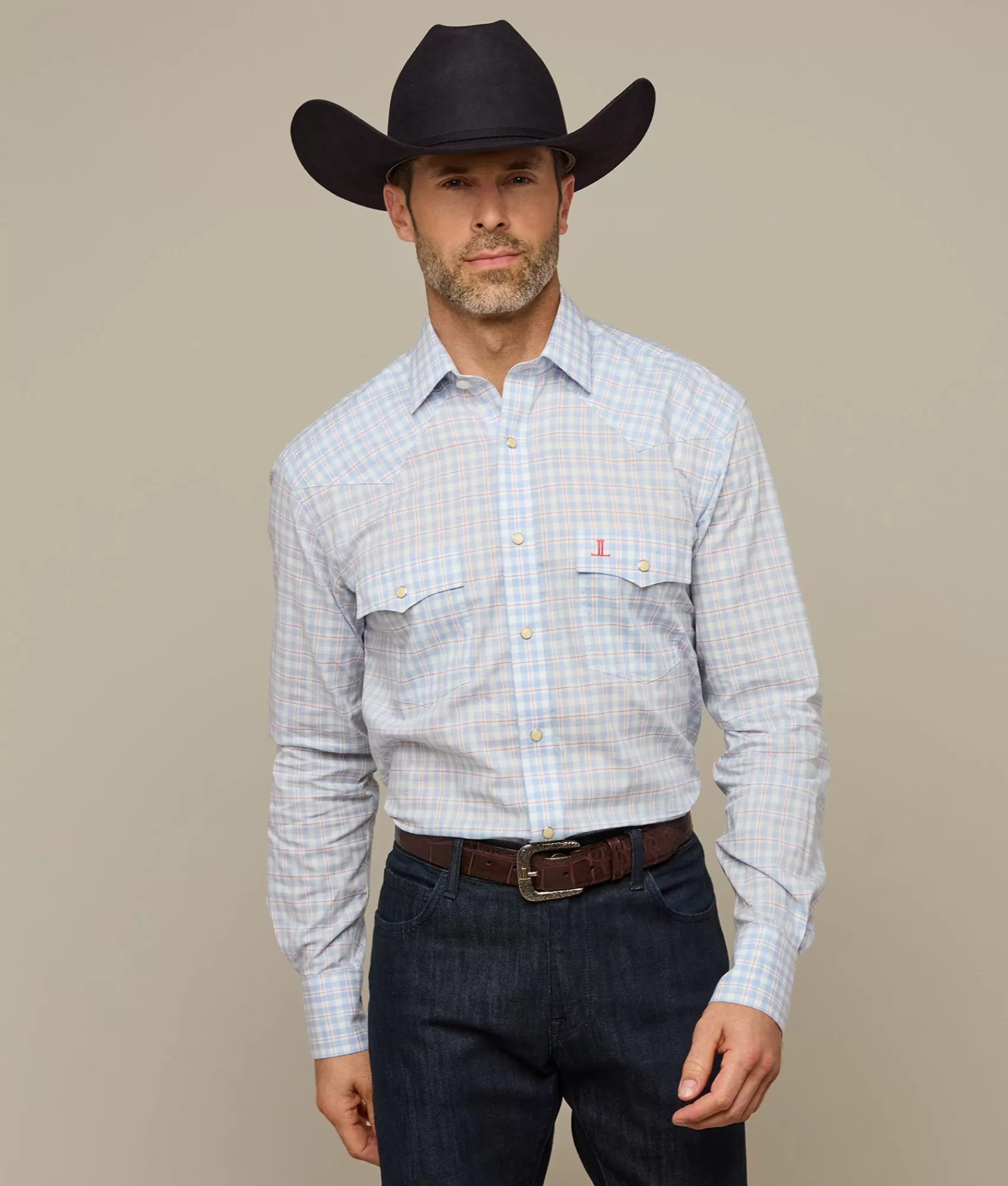 Lucchese Tops | El Paso Plaids BerryBlue