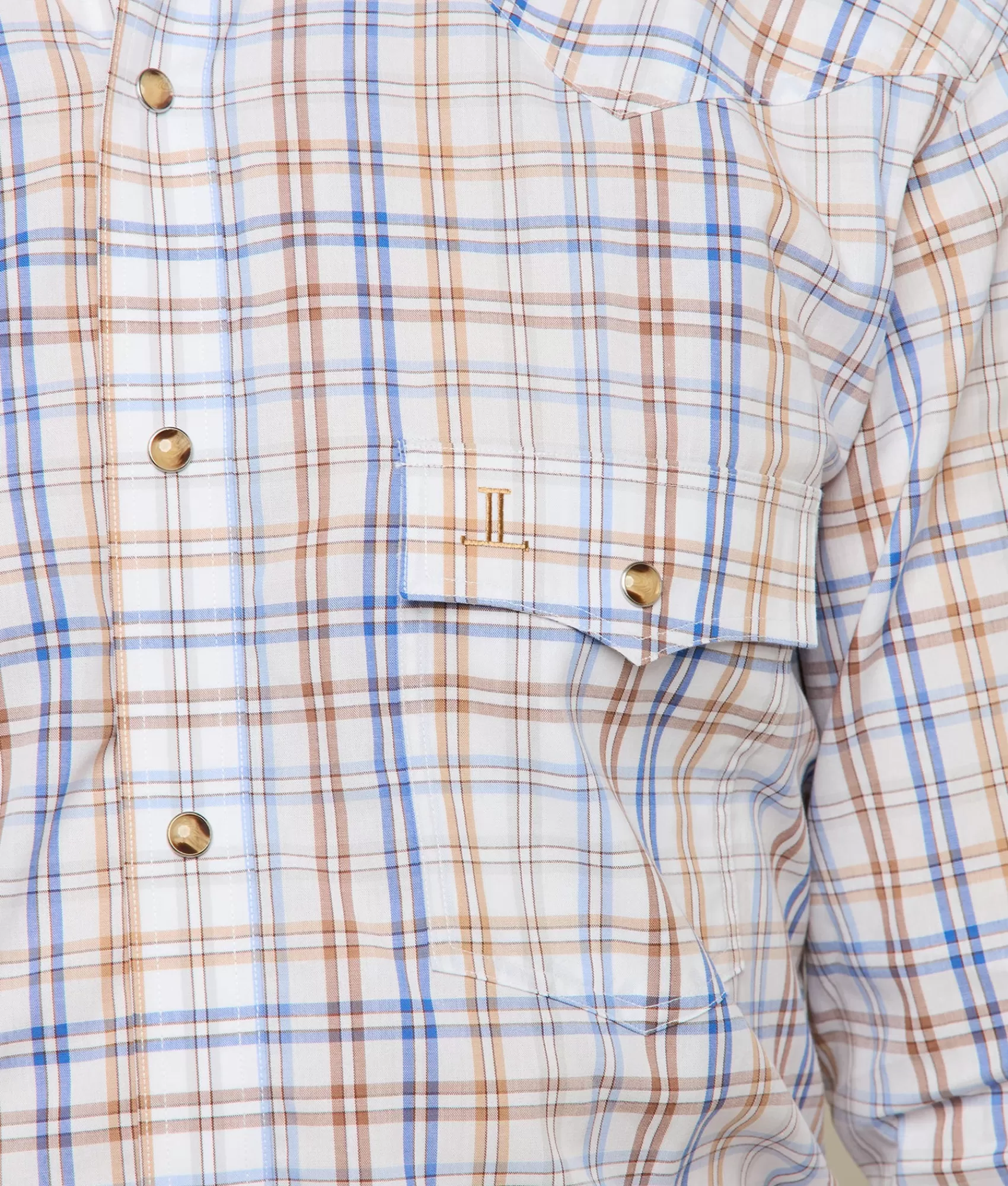 Lucchese Tops | El Paso Plaids BrownBlue