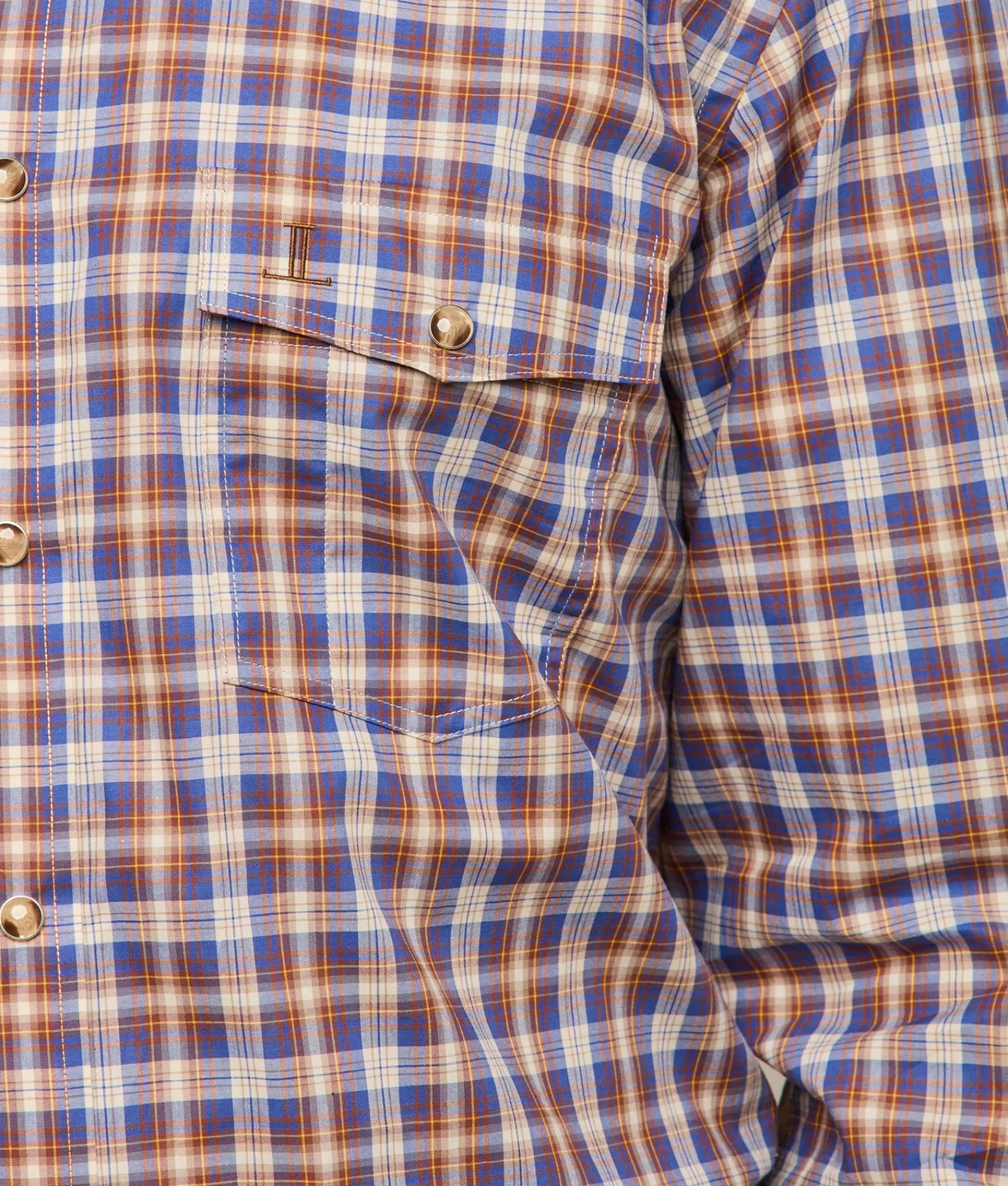 Lucchese Tops | El Paso Plaids Blue/BrownPlaid