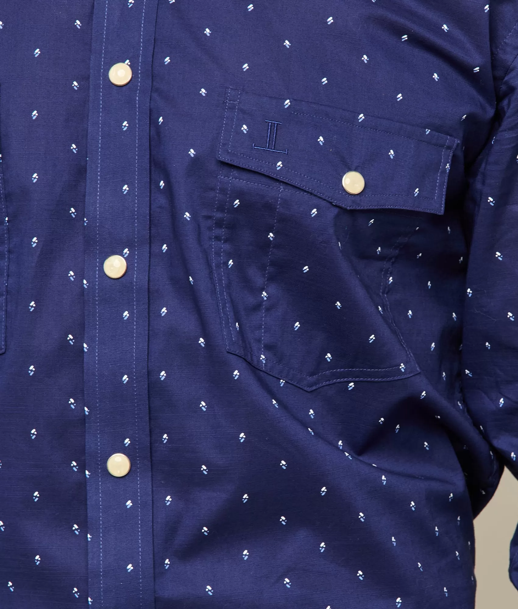 Lucchese Tops | El Paso Prints NavyMicroDot