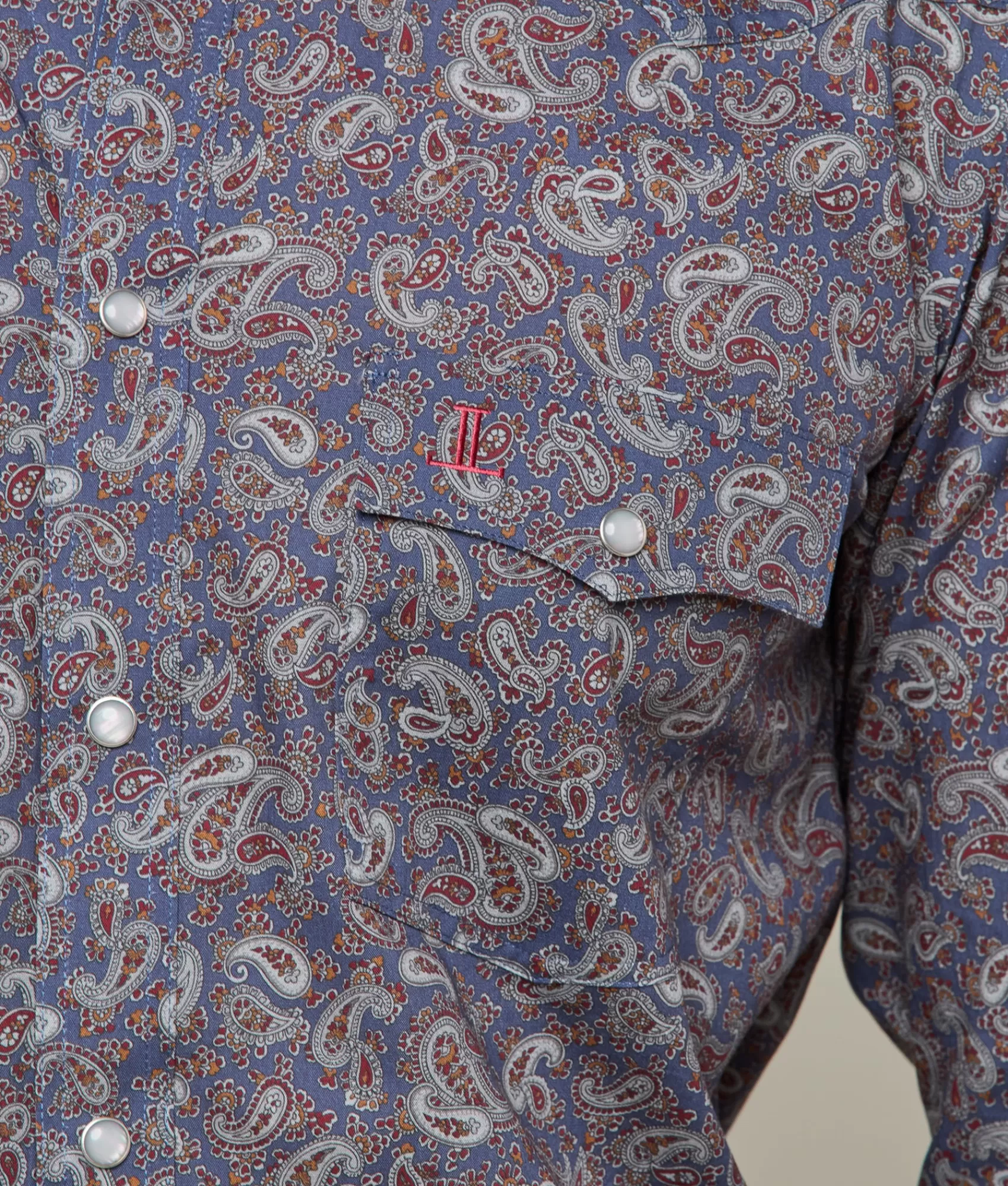 Lucchese Tops | El Paso Prints Navy