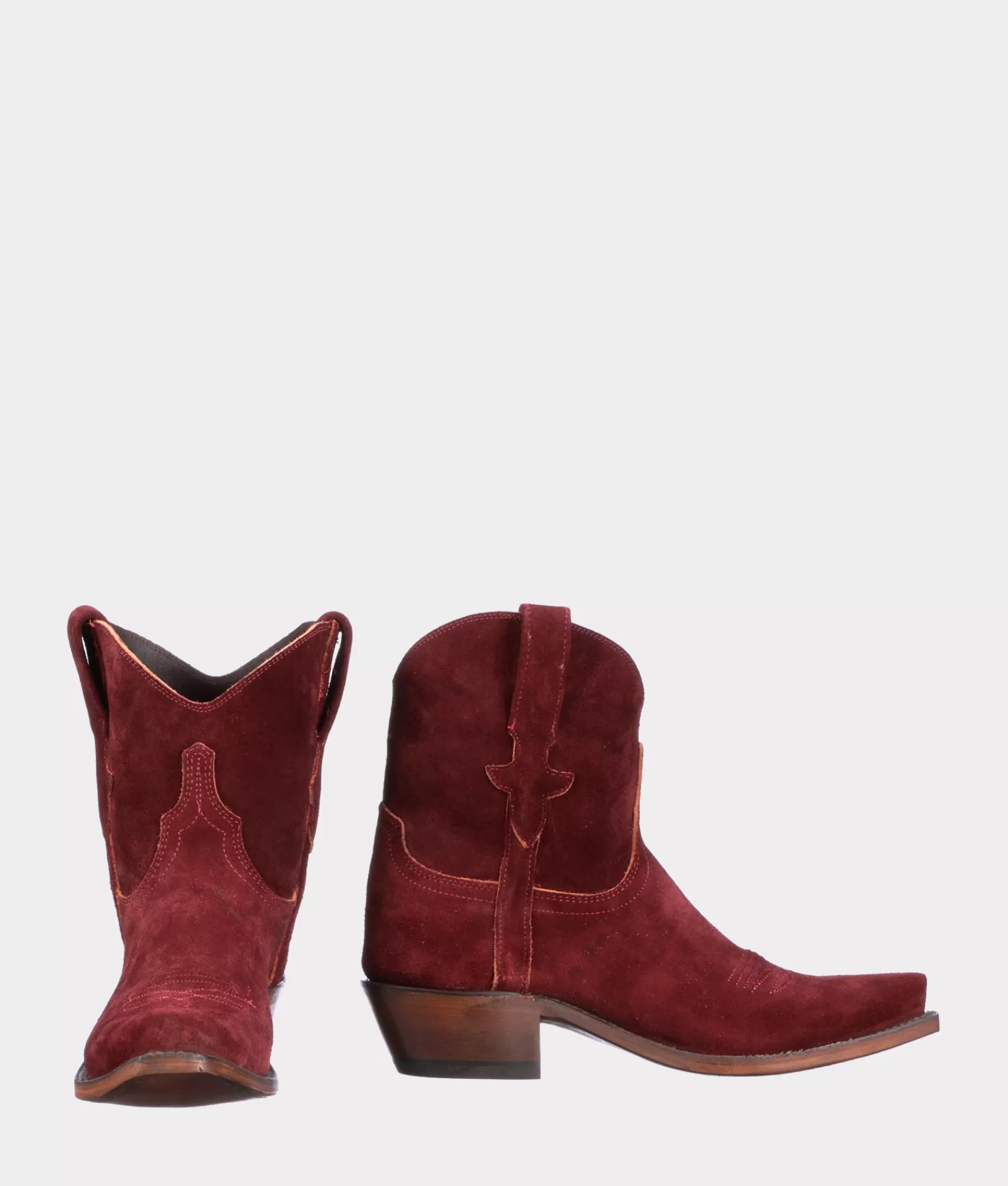 Lucchese Booties | Cowboy | Elena Burgundy
