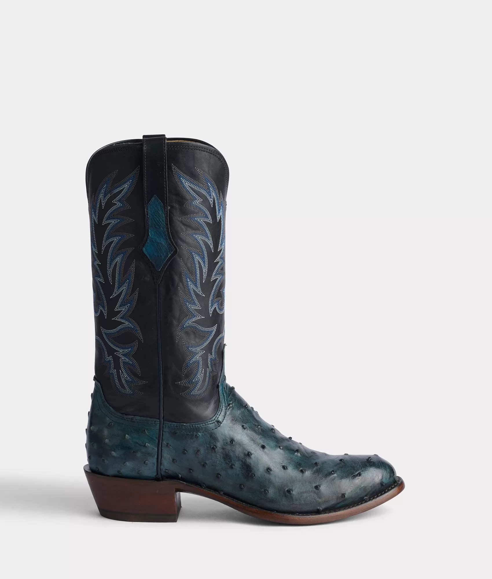 Lucchese Cowboy | Elgin Navy+Black