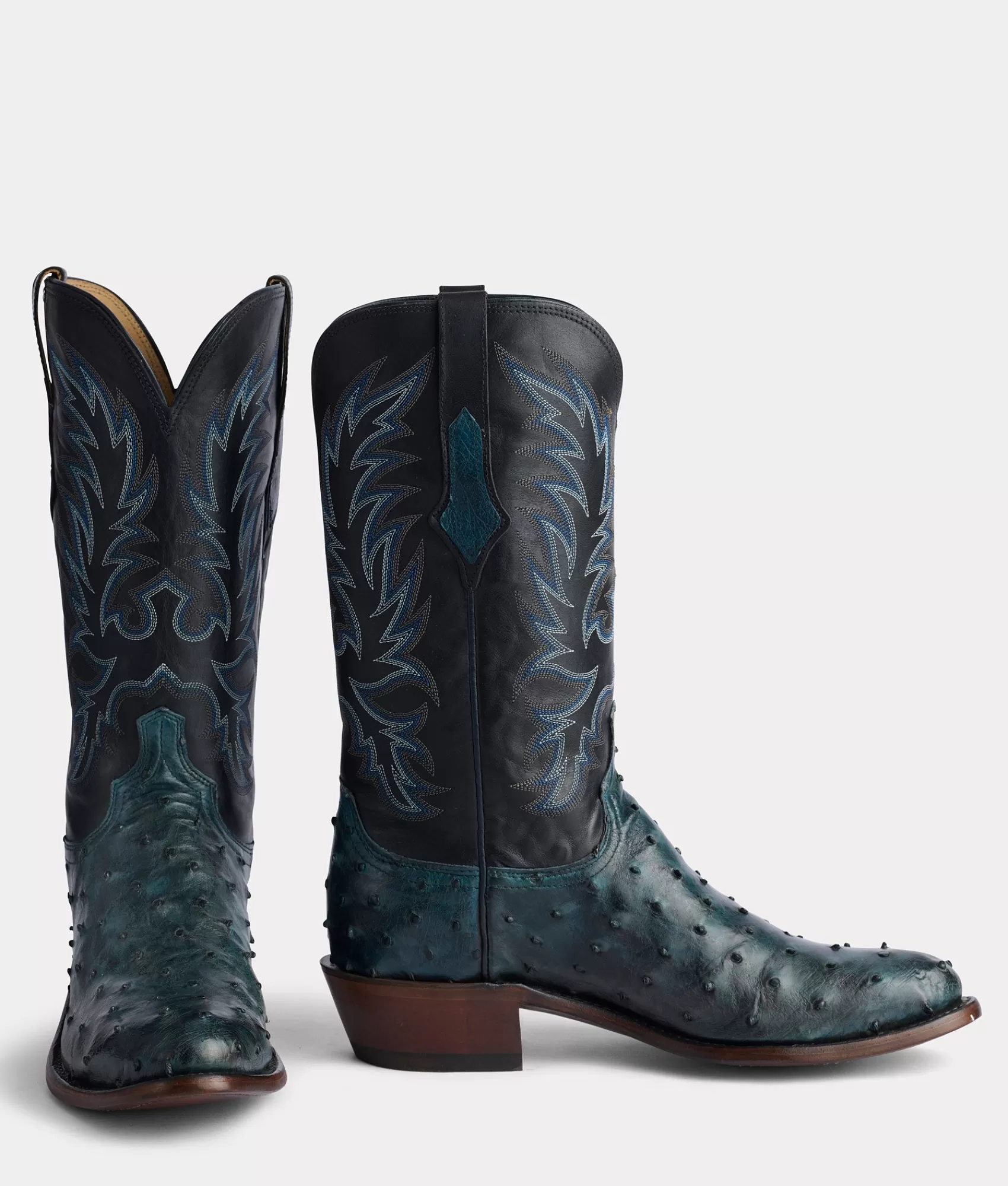 Lucchese Cowboy | Elgin Navy+Black