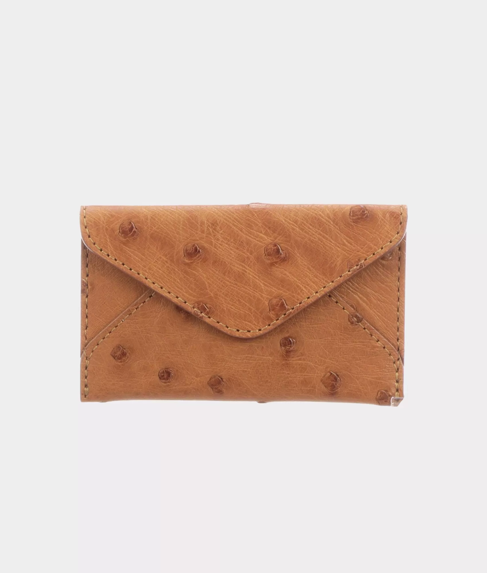 Lucchese Small Leather Goods | Small Leather Goods | Envelope Card Case – Ostrich Cognac
