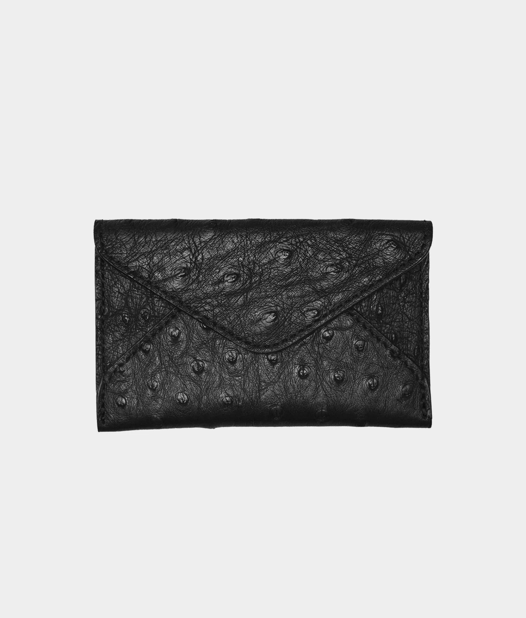 Lucchese Small Leather Goods | Small Leather Goods | Envelope Card Case – Ostrich Black
