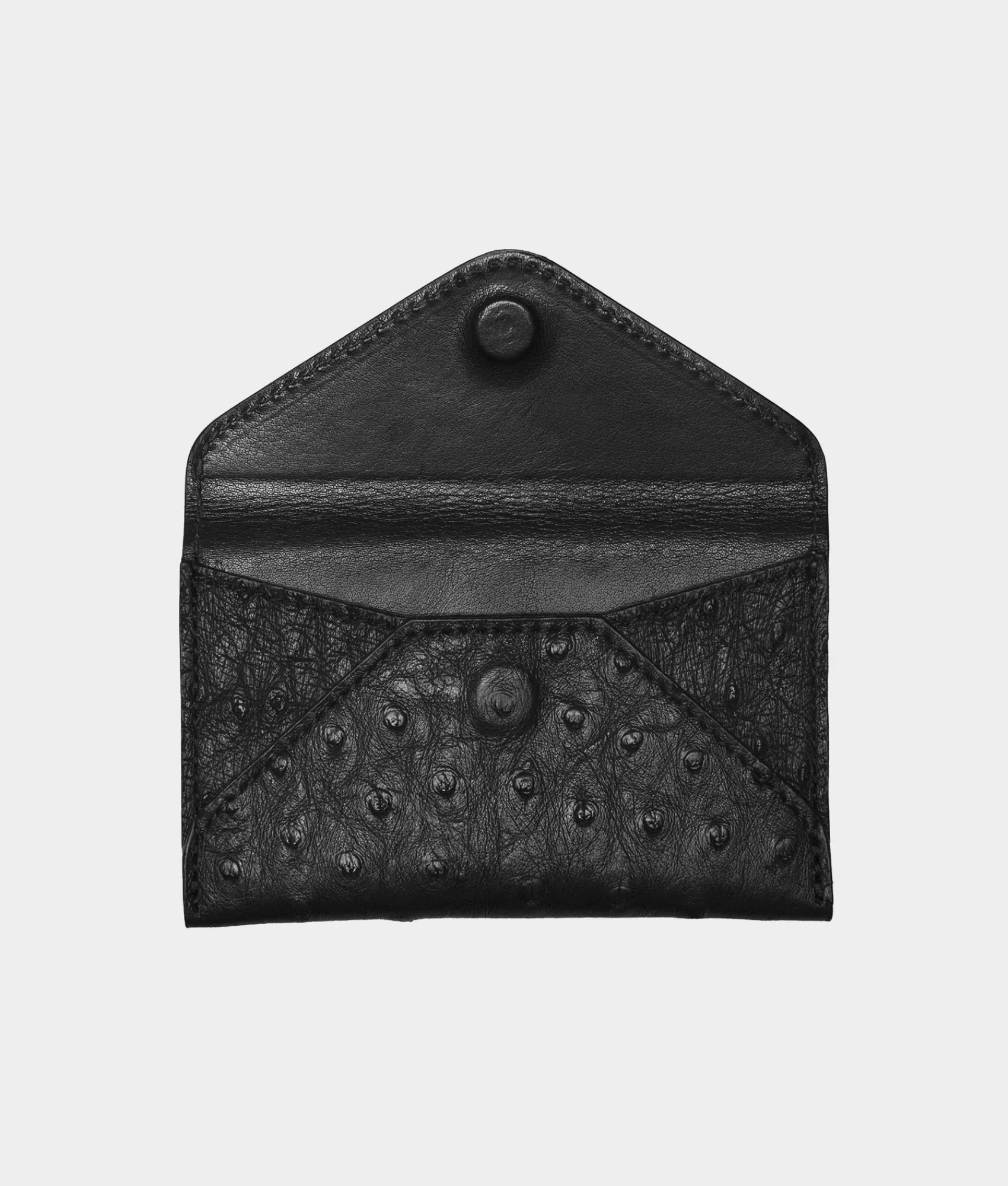 Lucchese Small Leather Goods | Small Leather Goods | Envelope Card Case – Ostrich Black