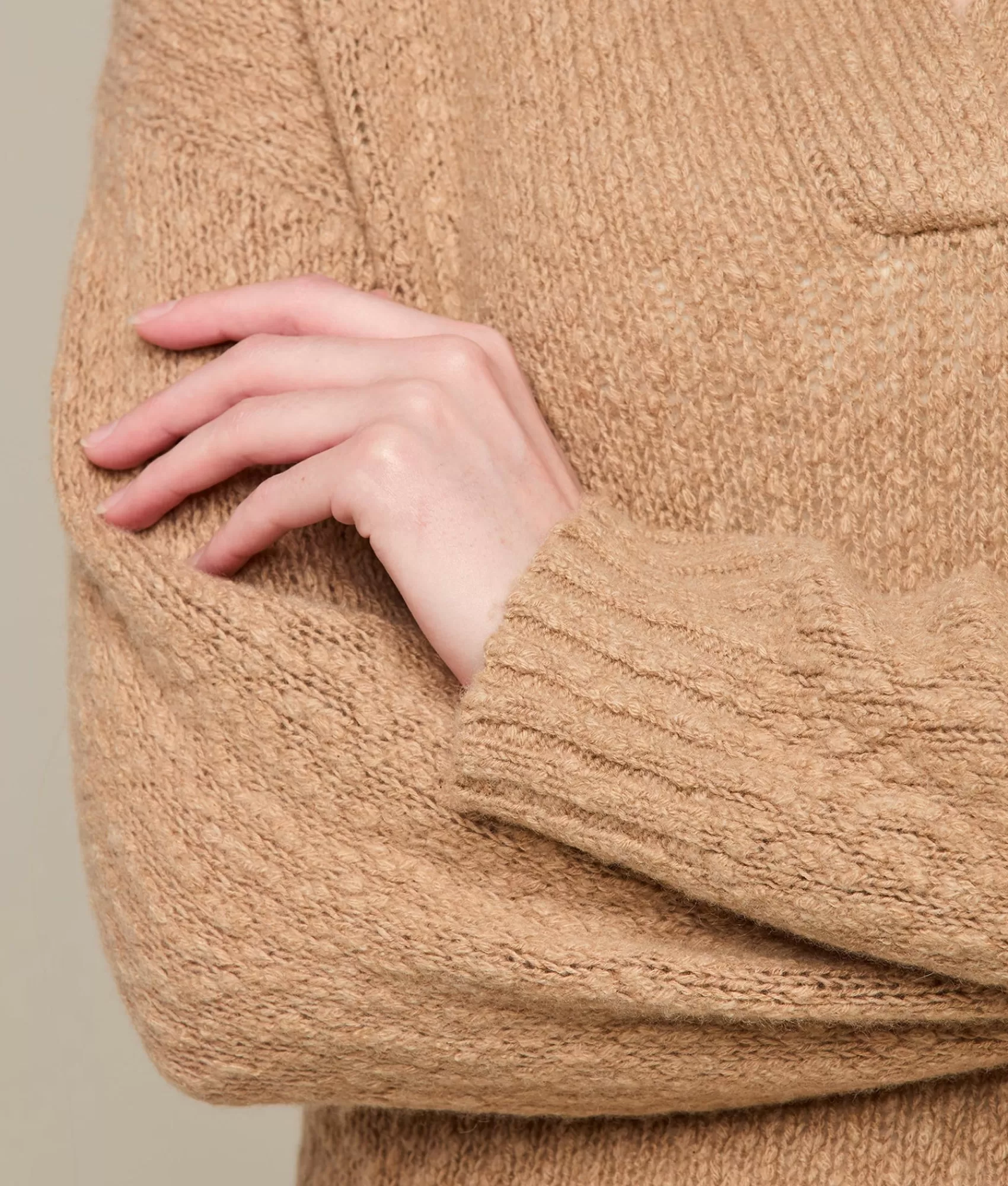 Lucchese Tops | Evelyn Polo Sweater Sand