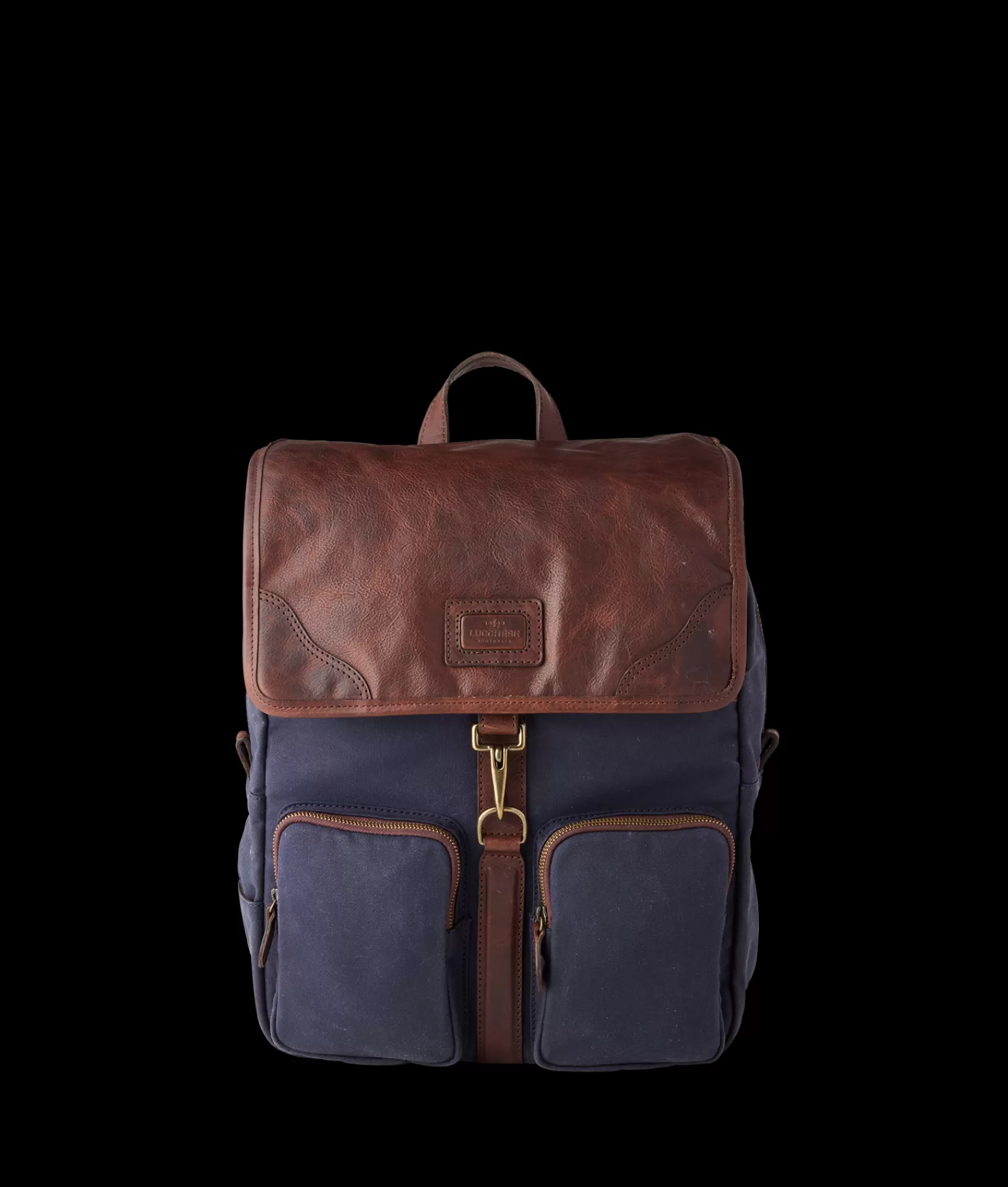 Lucchese Travel | Everyday Waxed Canvas Backpack Navy