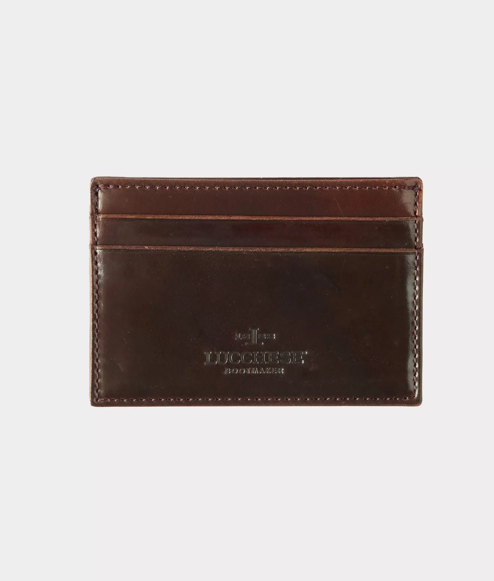 Lucchese Small Leather Goods | Small Leather Goods | Flat Card Case - Cordovan Cognac