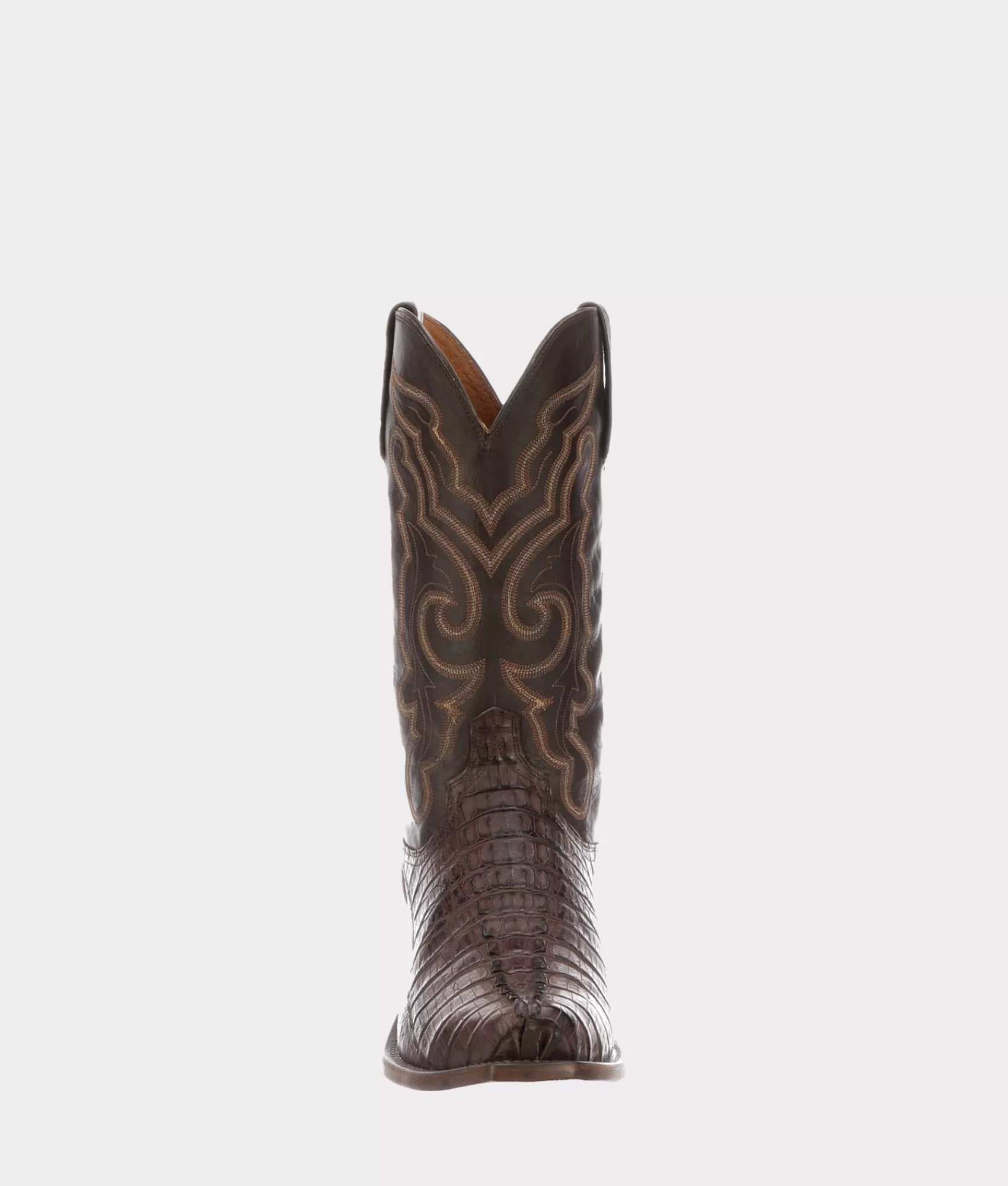 Lucchese Cowboy | Franklin BarrelBrown+Chocolate