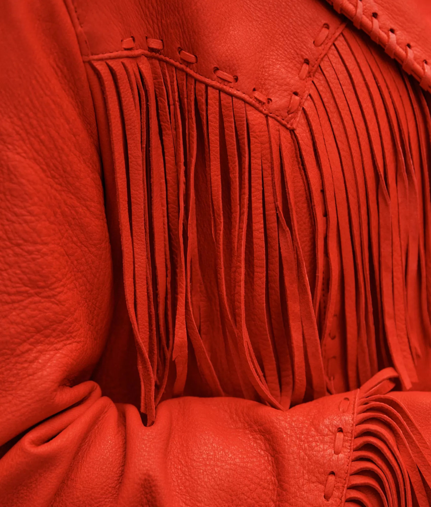 Lucchese Outerwear | Fringe Jacket Red