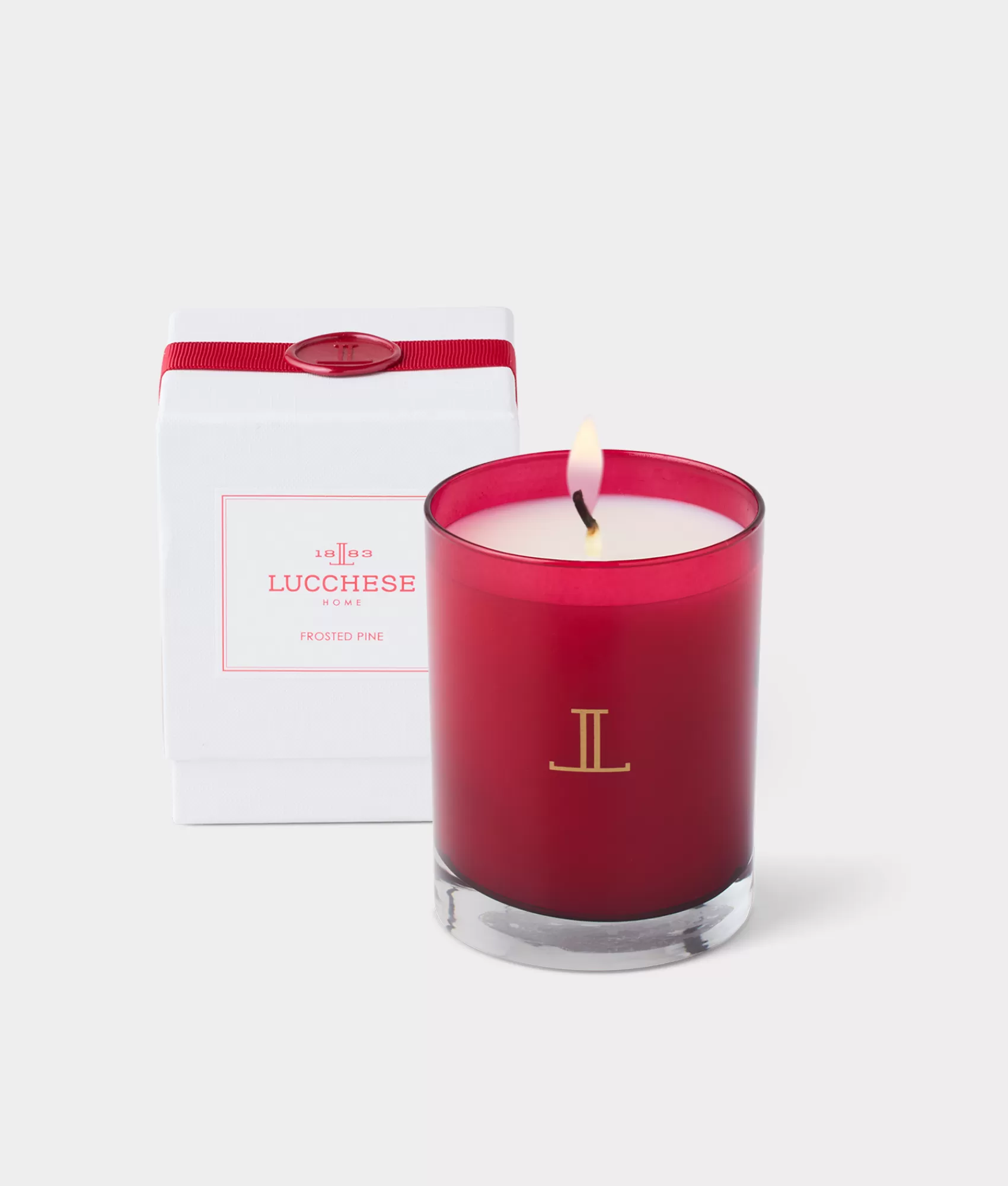 Lucchese Candles | Candles | Frosted Pine Scented Candle Grey