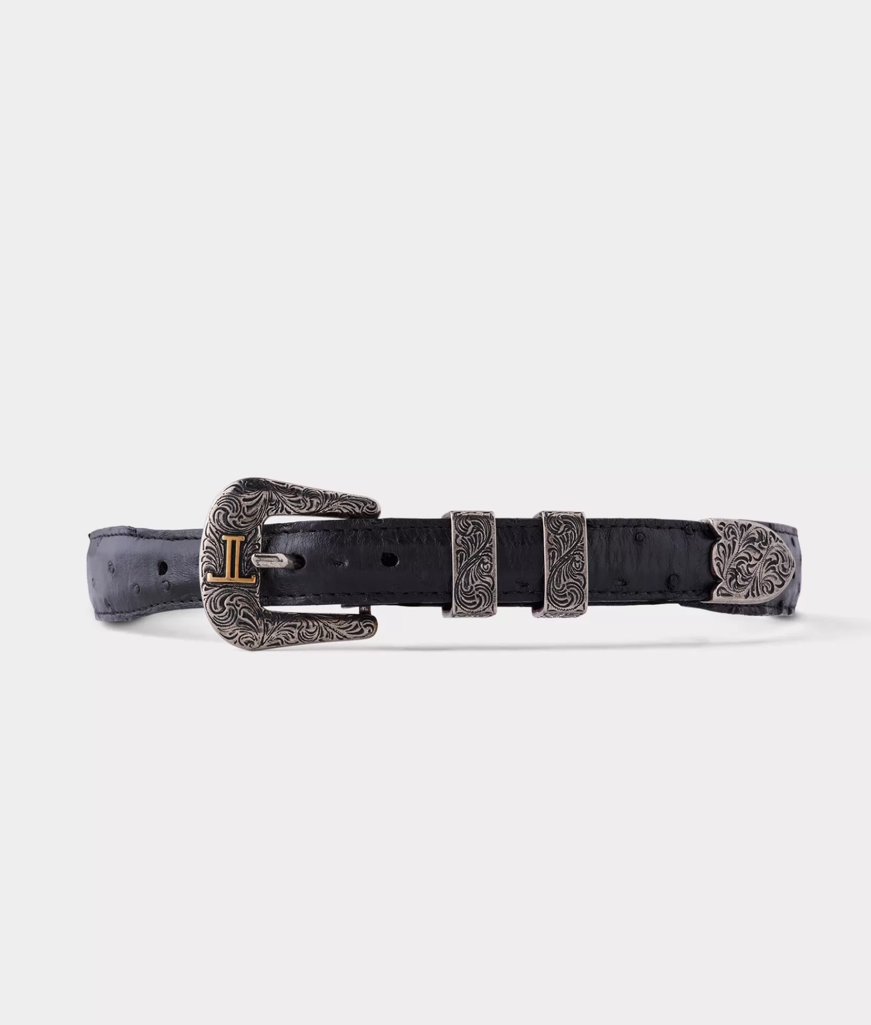 Lucchese Belts | Belts & Belt Accessories | Full Quill Ostrich Tapered Black