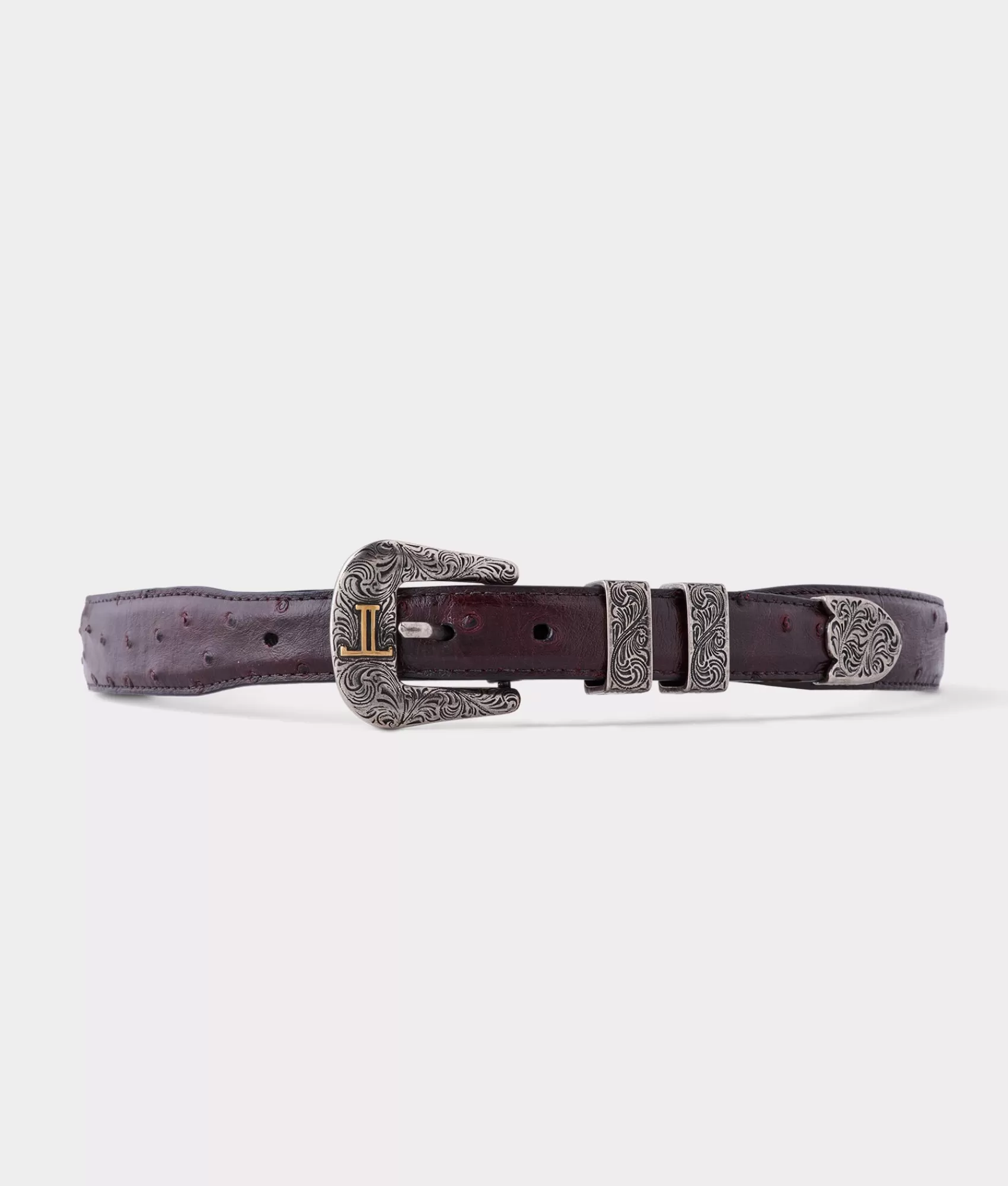 Lucchese Belts | Belts & Belt Accessories | Full Quill Ostrich Tapered BlackCherry