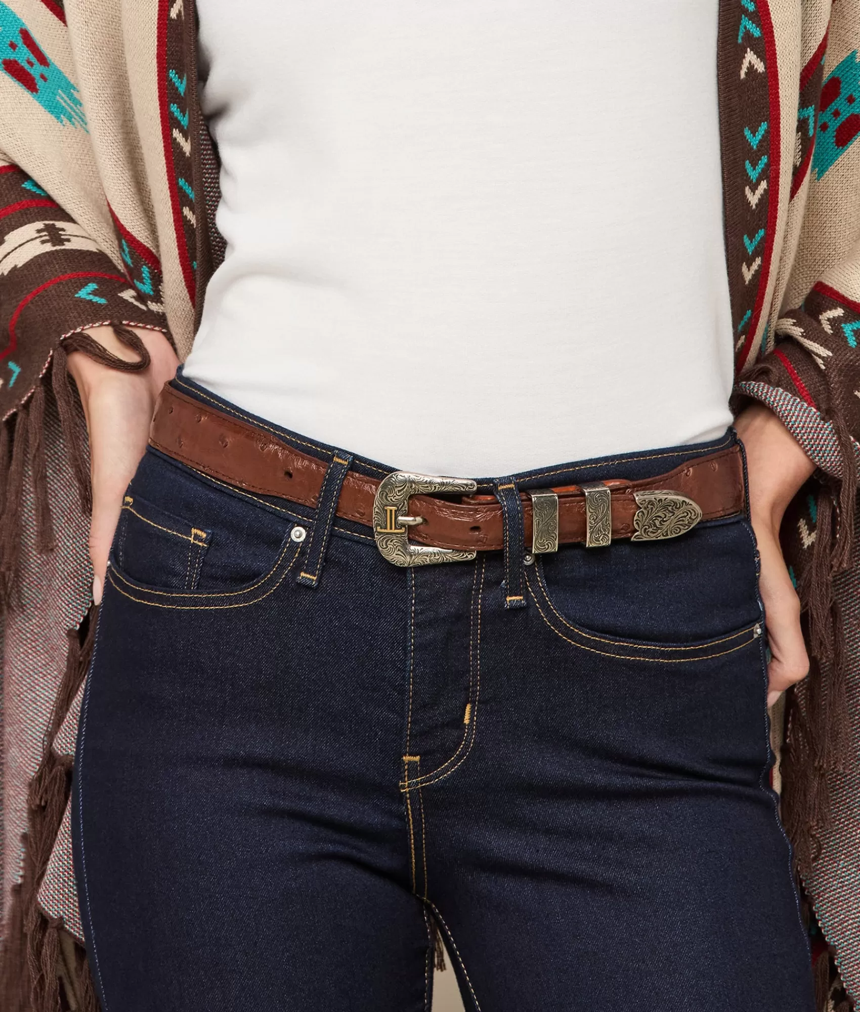 Lucchese Belts | Belts & Belt Accessories | Full Quill Ostrich Tapered Sienna