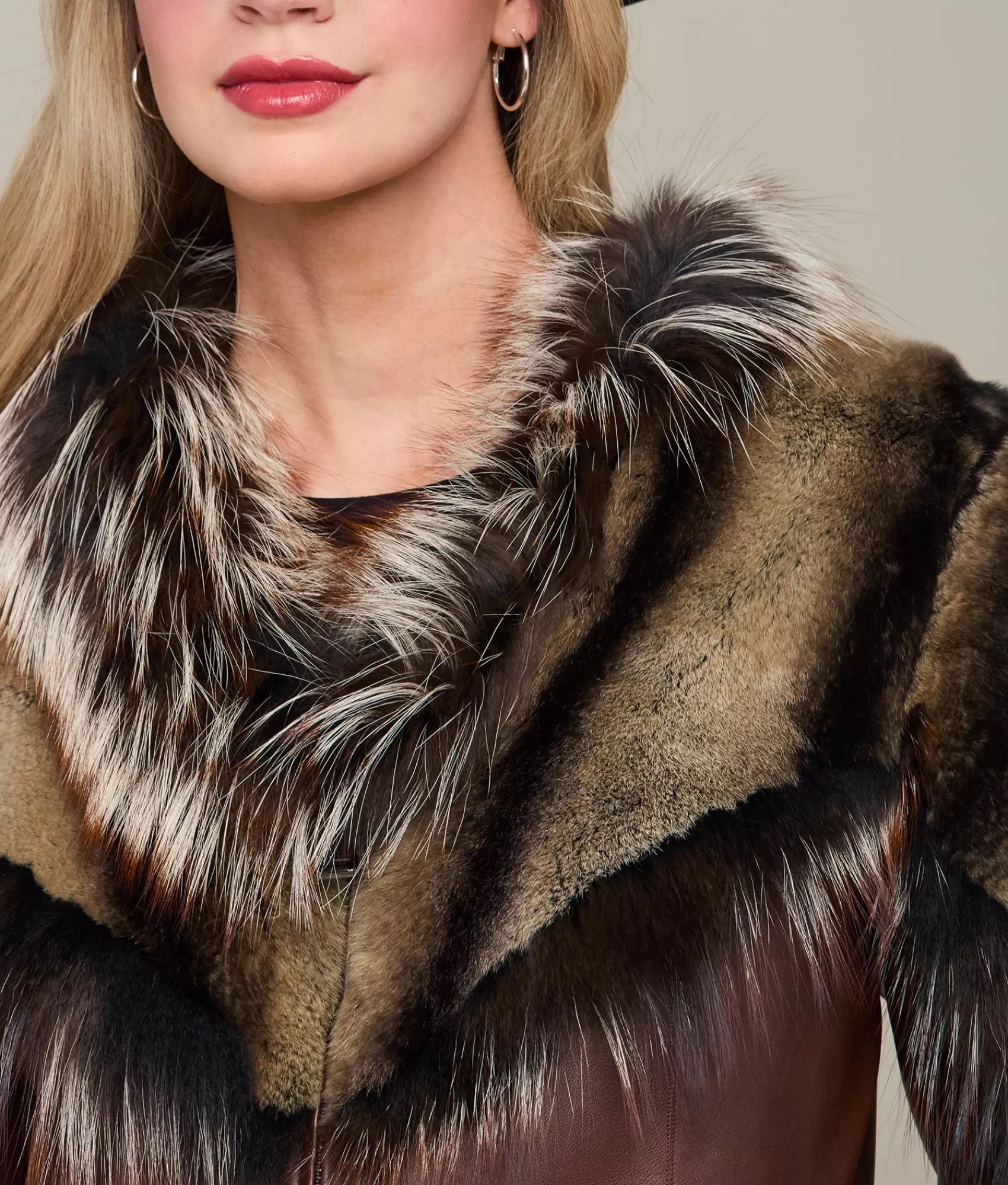 Lucchese Furs | Outerwear | Fur Yoke Jacket Brown