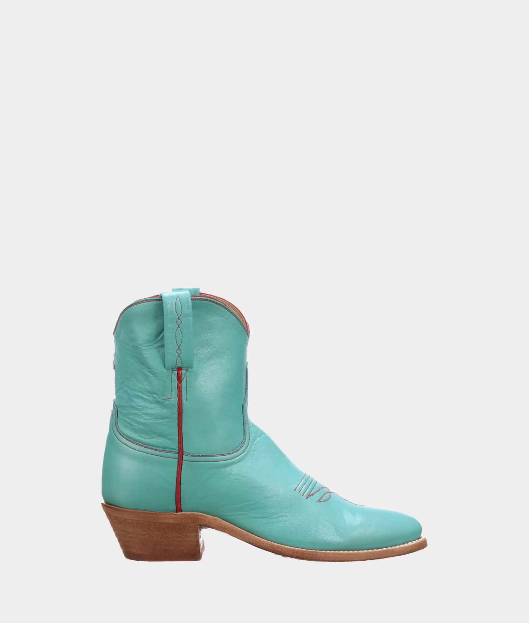 Lucchese Cowboy | Booties | Gaby Turquoise+Red