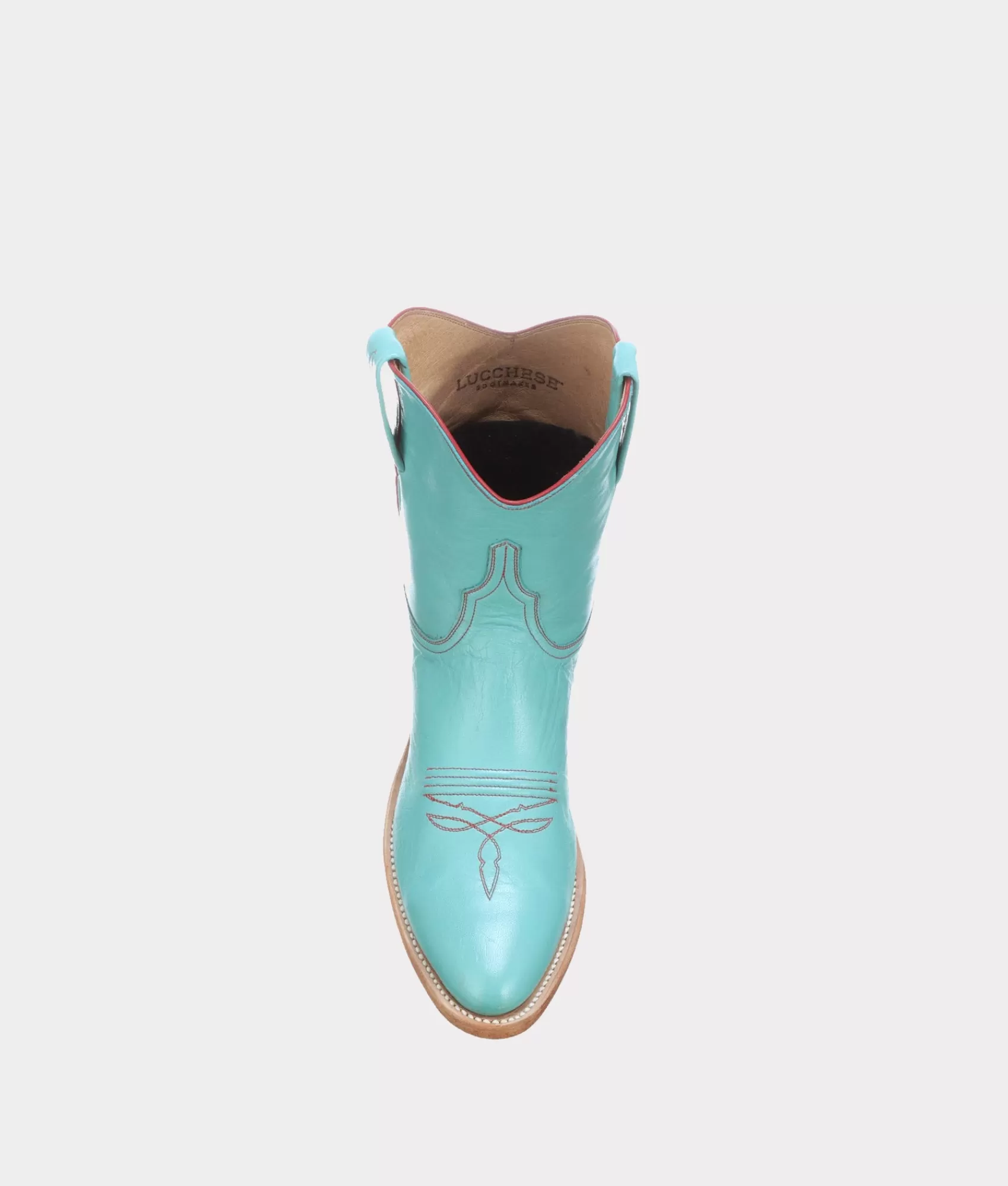 Lucchese Cowboy | Booties | Gaby Turquoise+Red