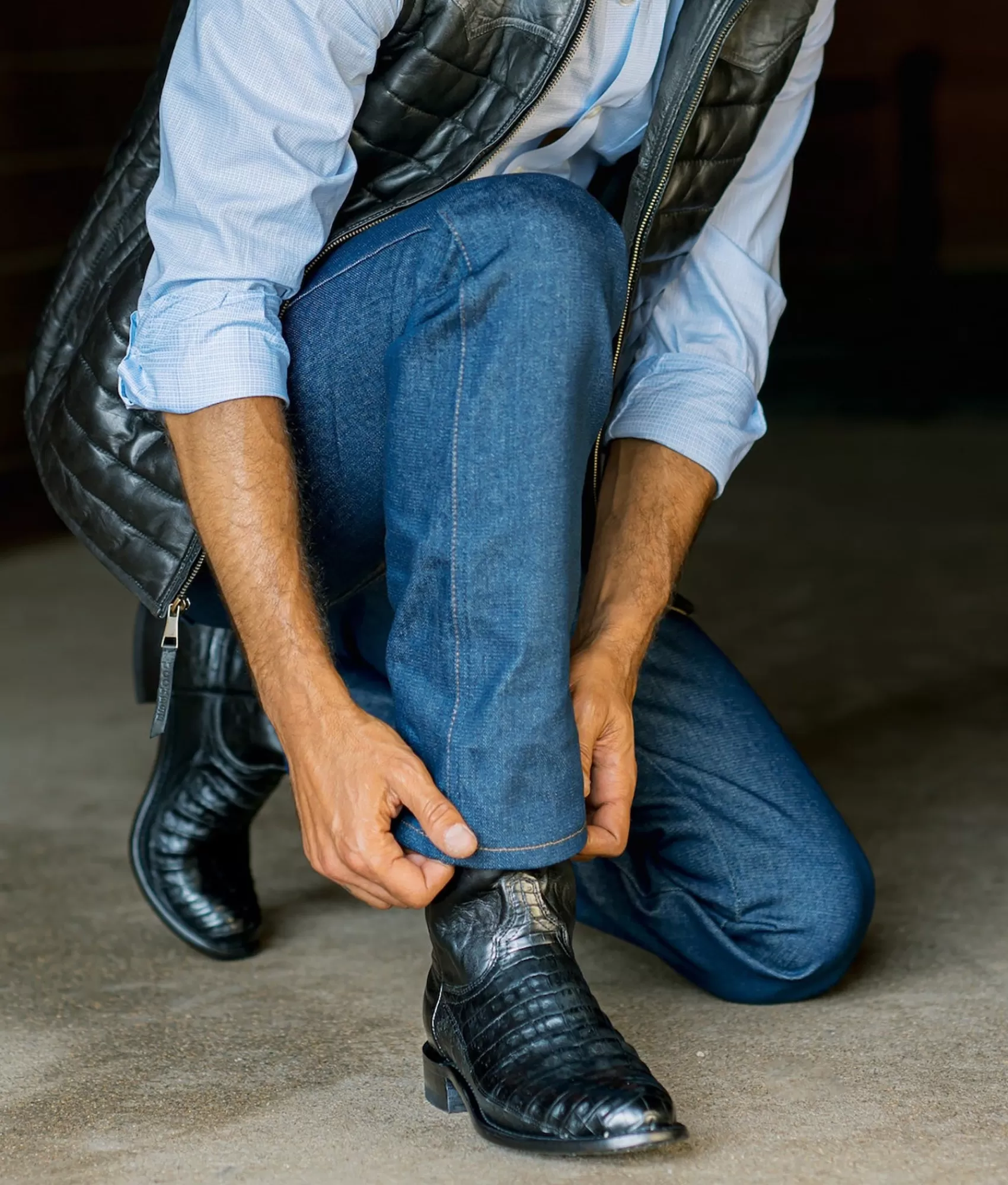 Lucchese Cowboy | Roper | Gerard Black