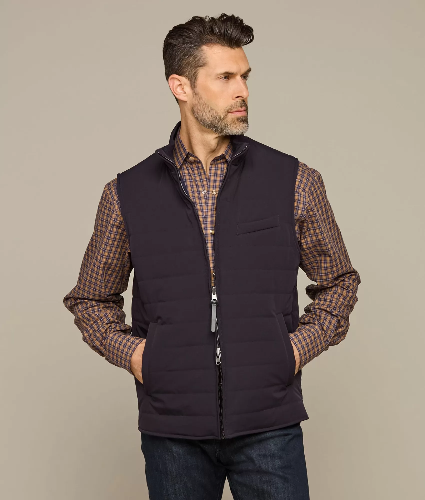 Lucchese Outerwear | Gilroy Reversible Vest Navy