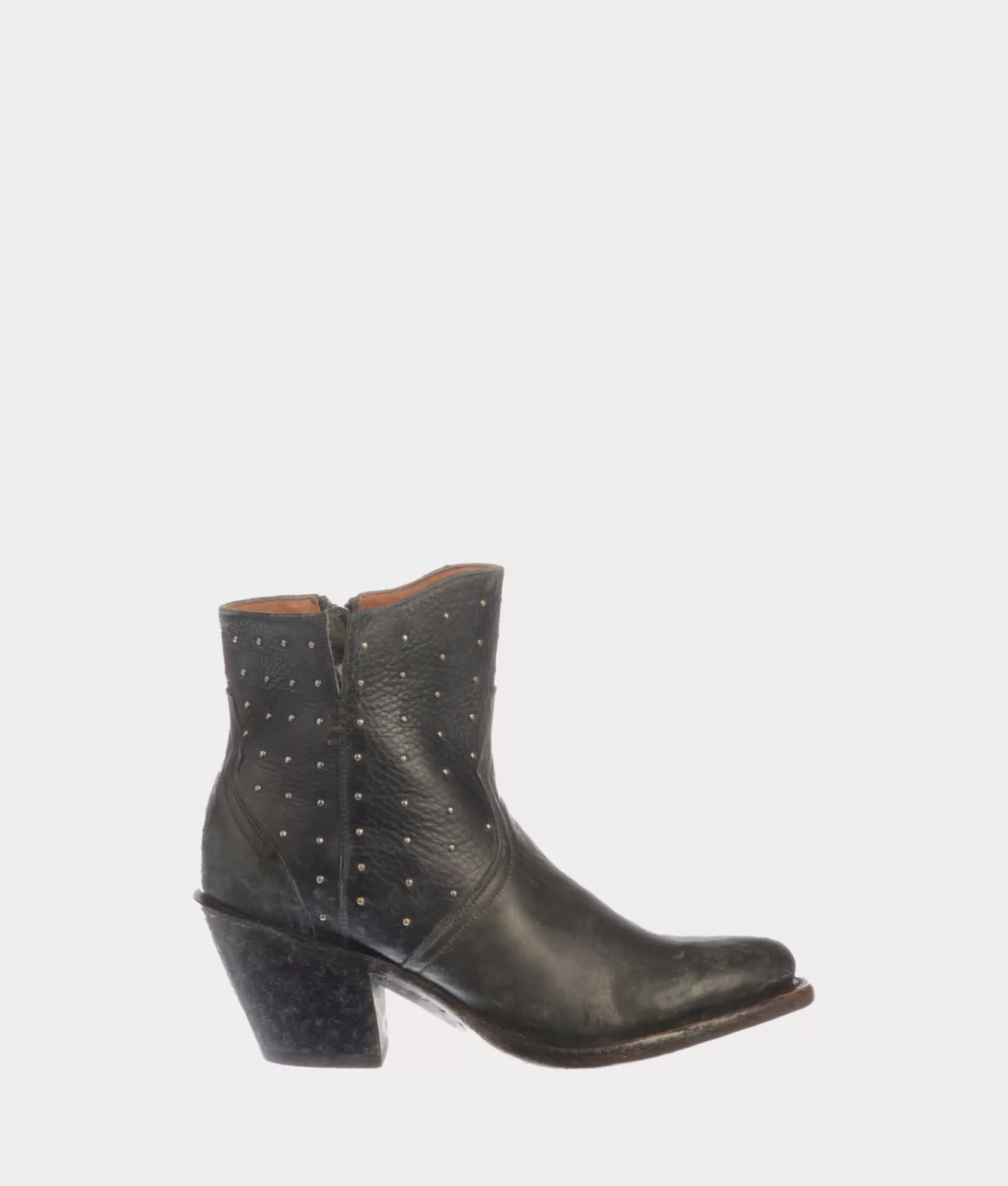 Lucchese Booties | Cowboy | Harley Black+Beige